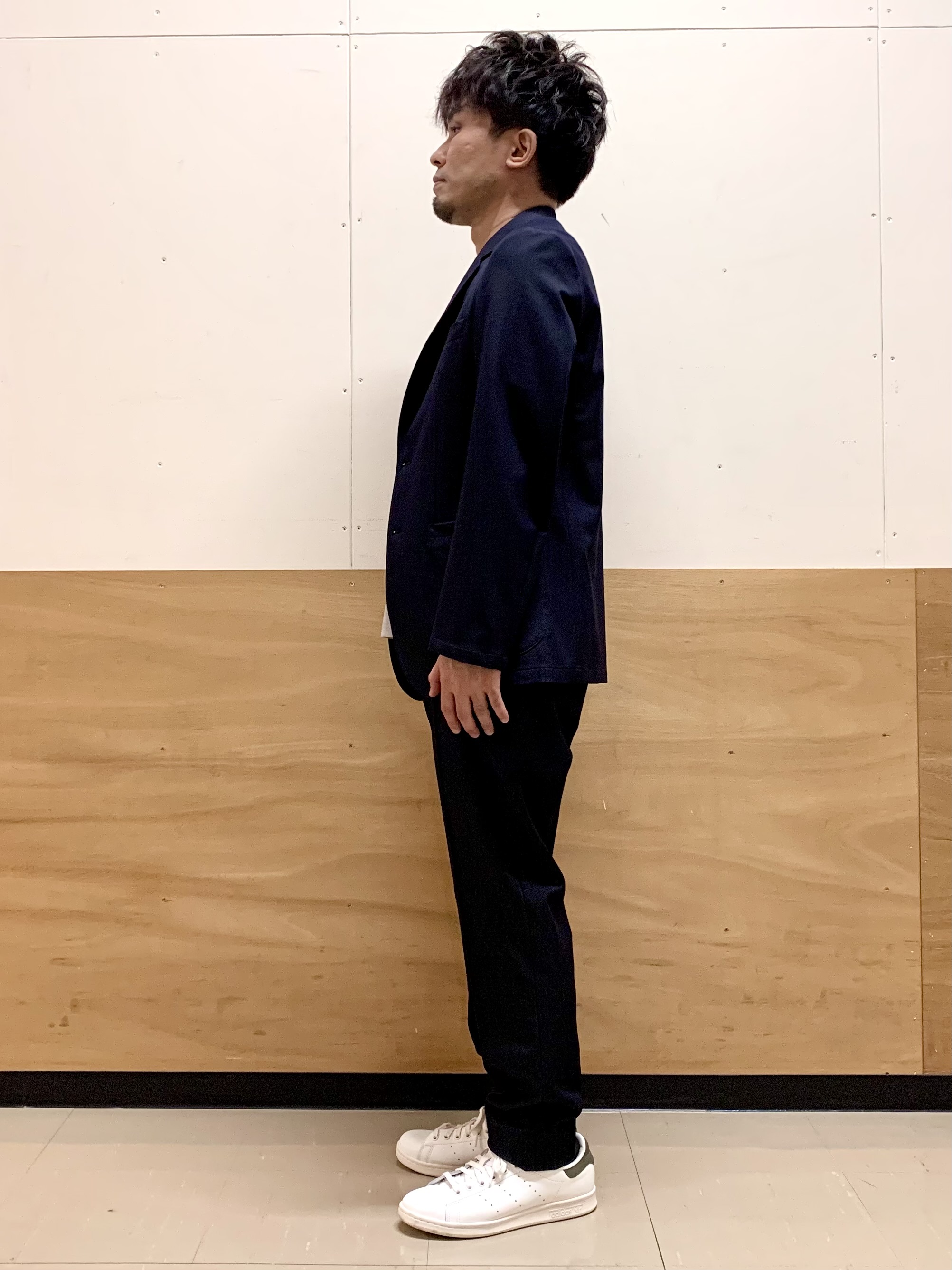MATUさんの「THE SHOP TK｜【ストレッチ／洗濯機OK／セットアップ可】デニムライク ジャケット」を使ったコーディネート
