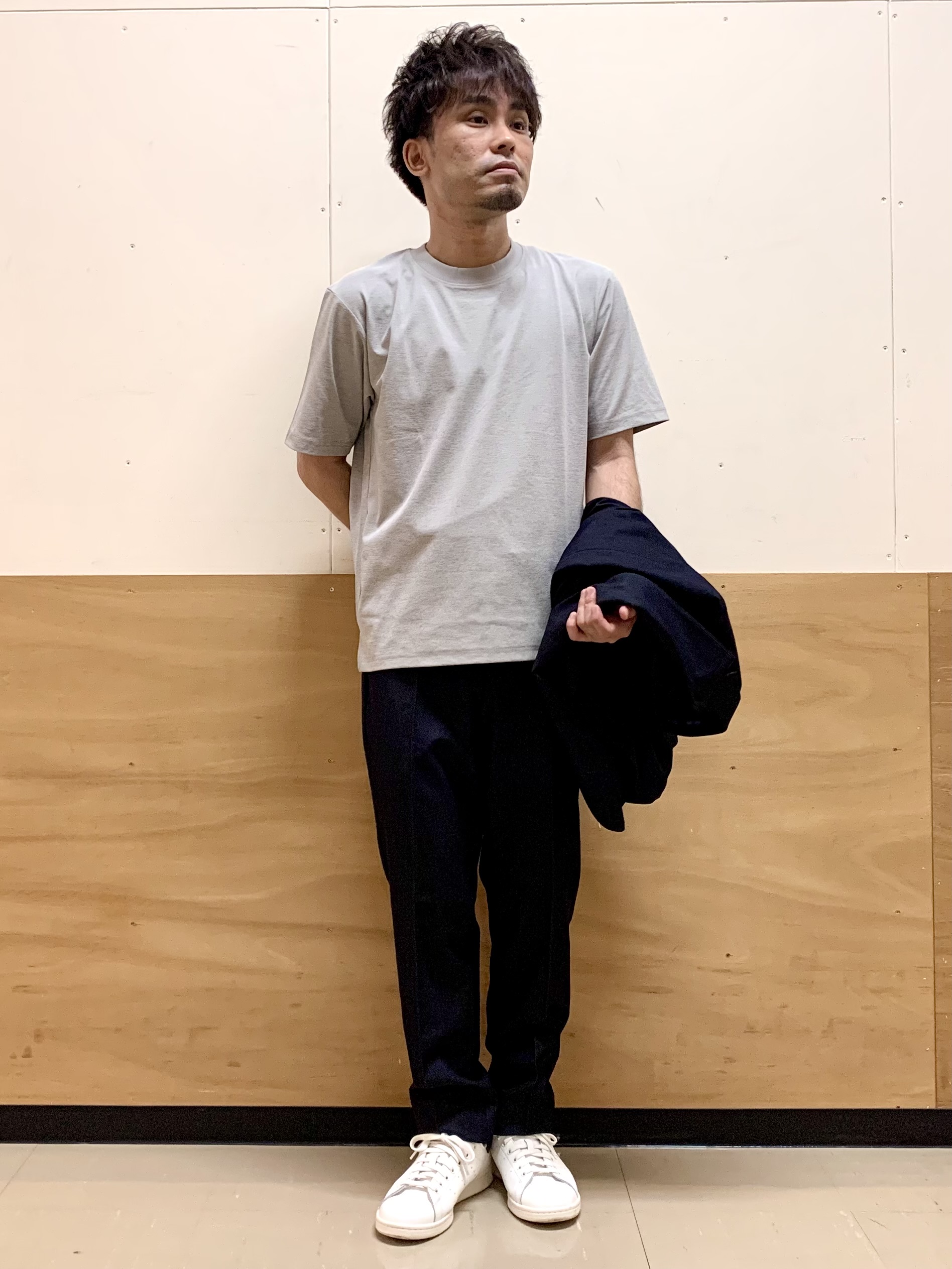 MATUさんの「THE SHOP TK｜【ストレッチ／洗濯機OK／セットアップ可】デニムライク ジャケット」を使ったコーディネート