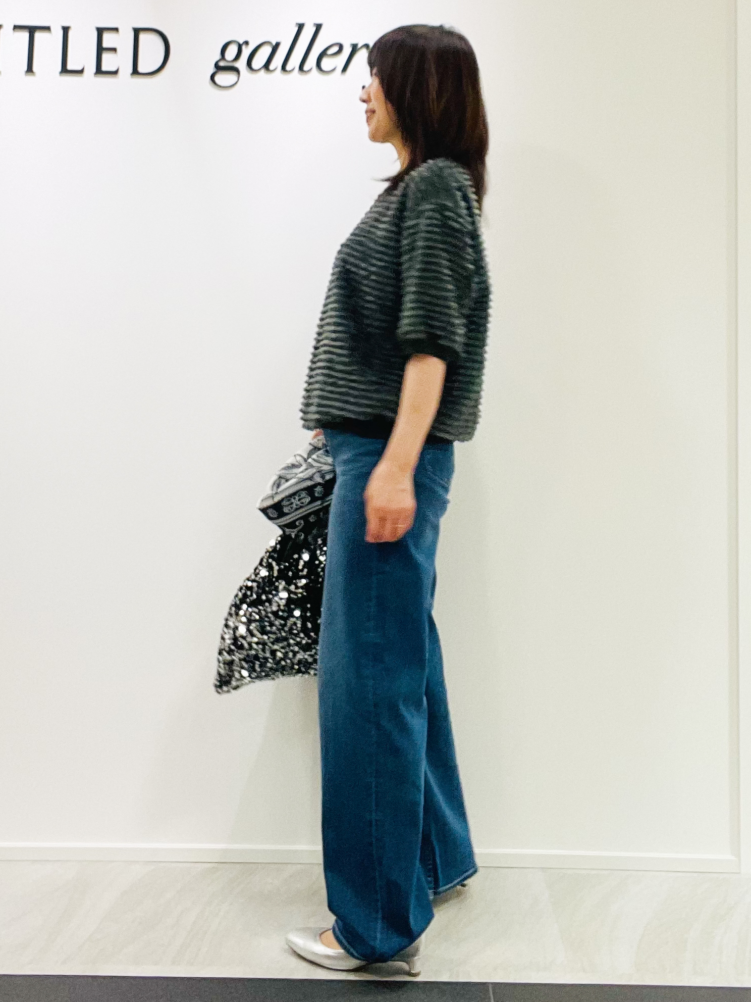 めいさんの「UNTITLED｜【秋映え/体型カバー】フェザージャガードプルオーバー」を使ったコーディネート