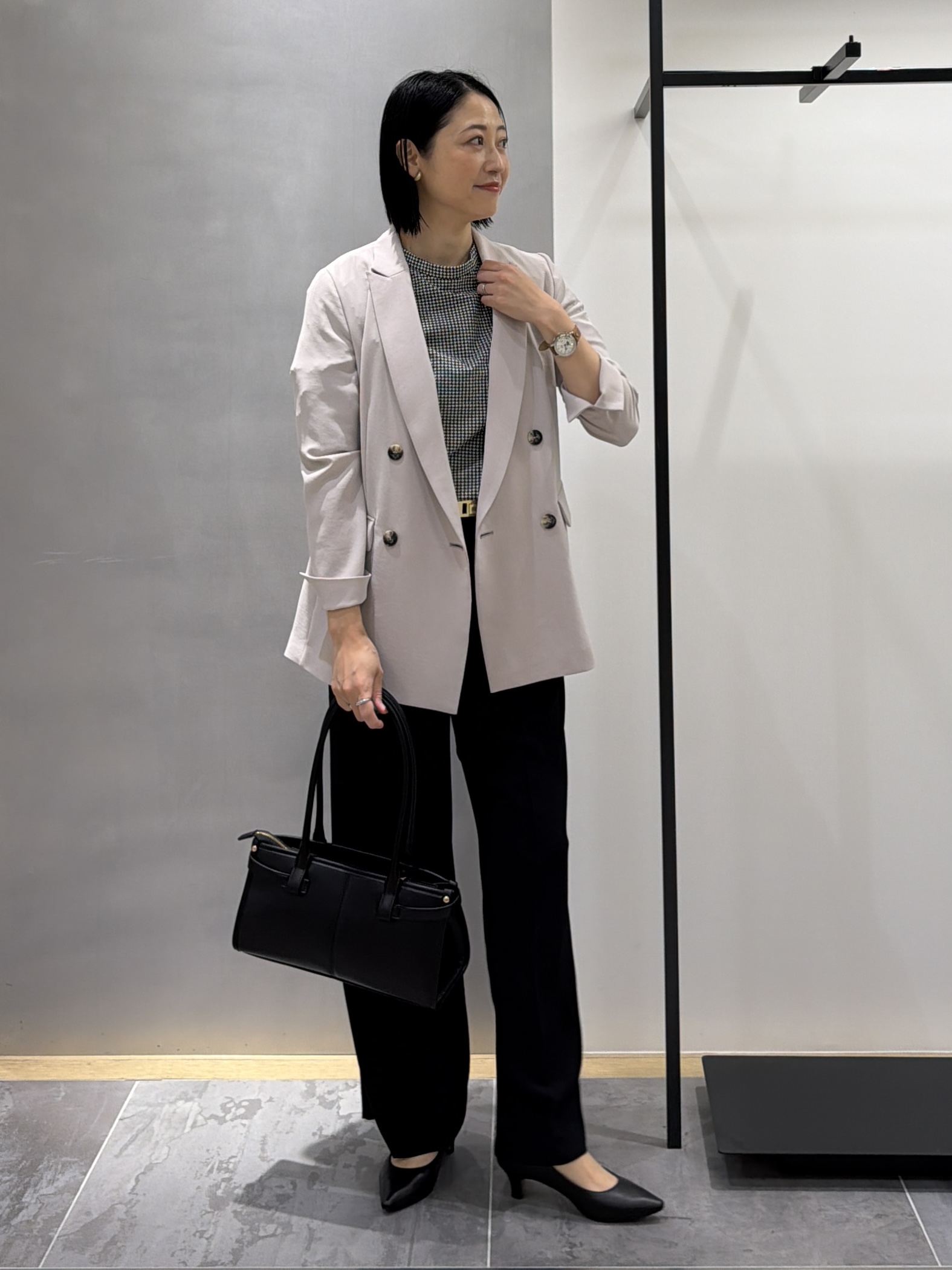 shihoさんの「INDIVI｜【洗える／多機能／SETUP可】着る日傘ダブルジャケット」を使ったコーディネート