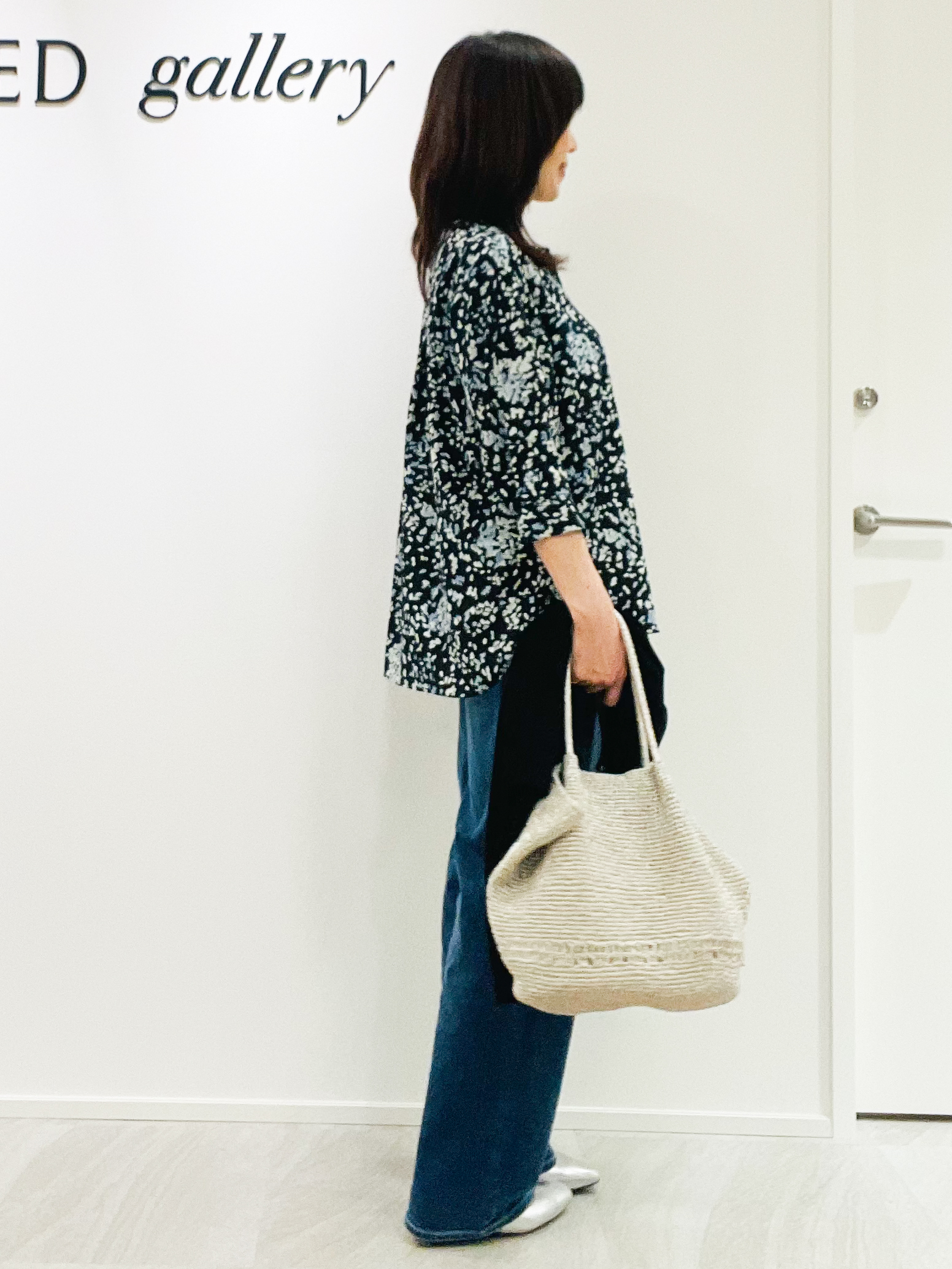 めいさんの「UNTITLED｜【6分袖】アートドット柄ブラウス」を使ったコーディネート
