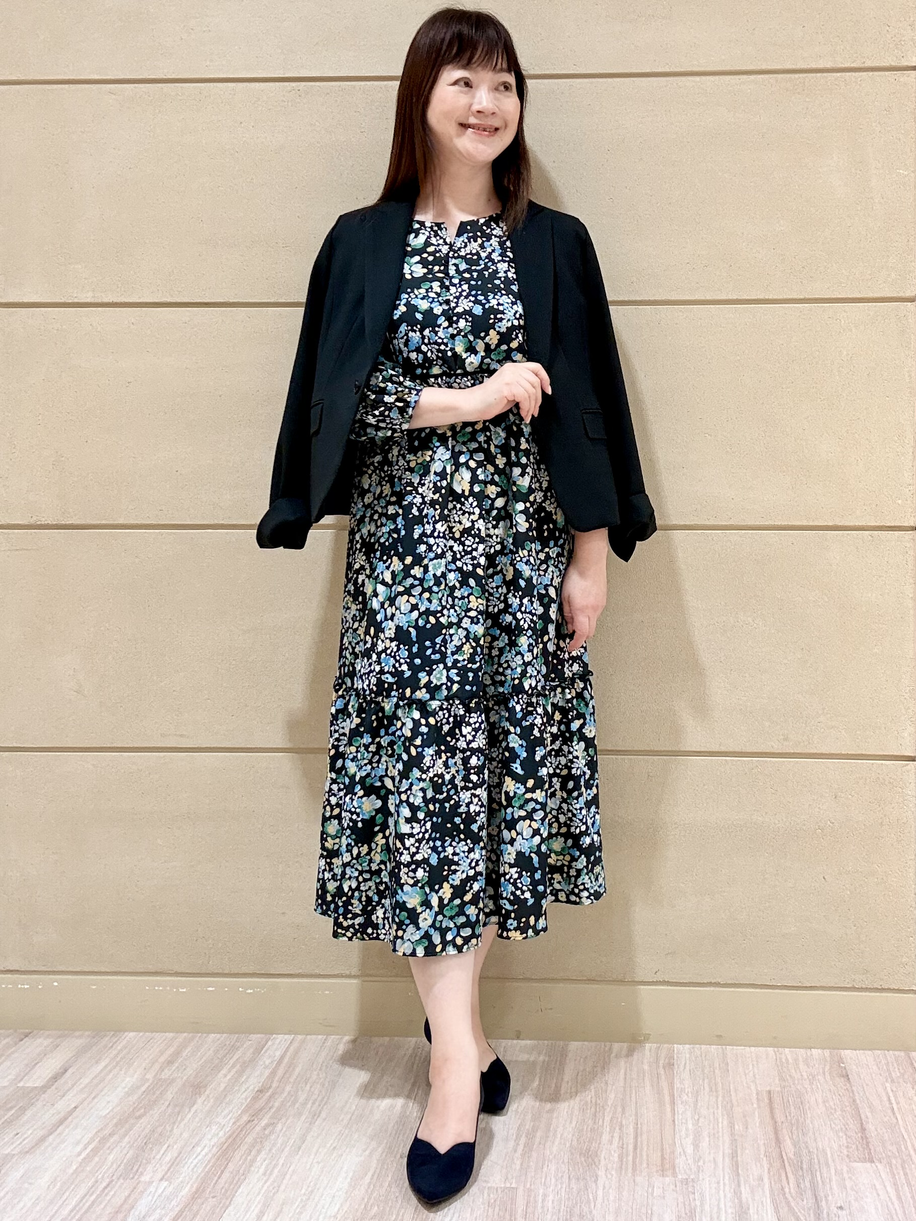 Marさんの「Reflect｜フラワープリント フェミニンワンピース」を使ったコーディネート
