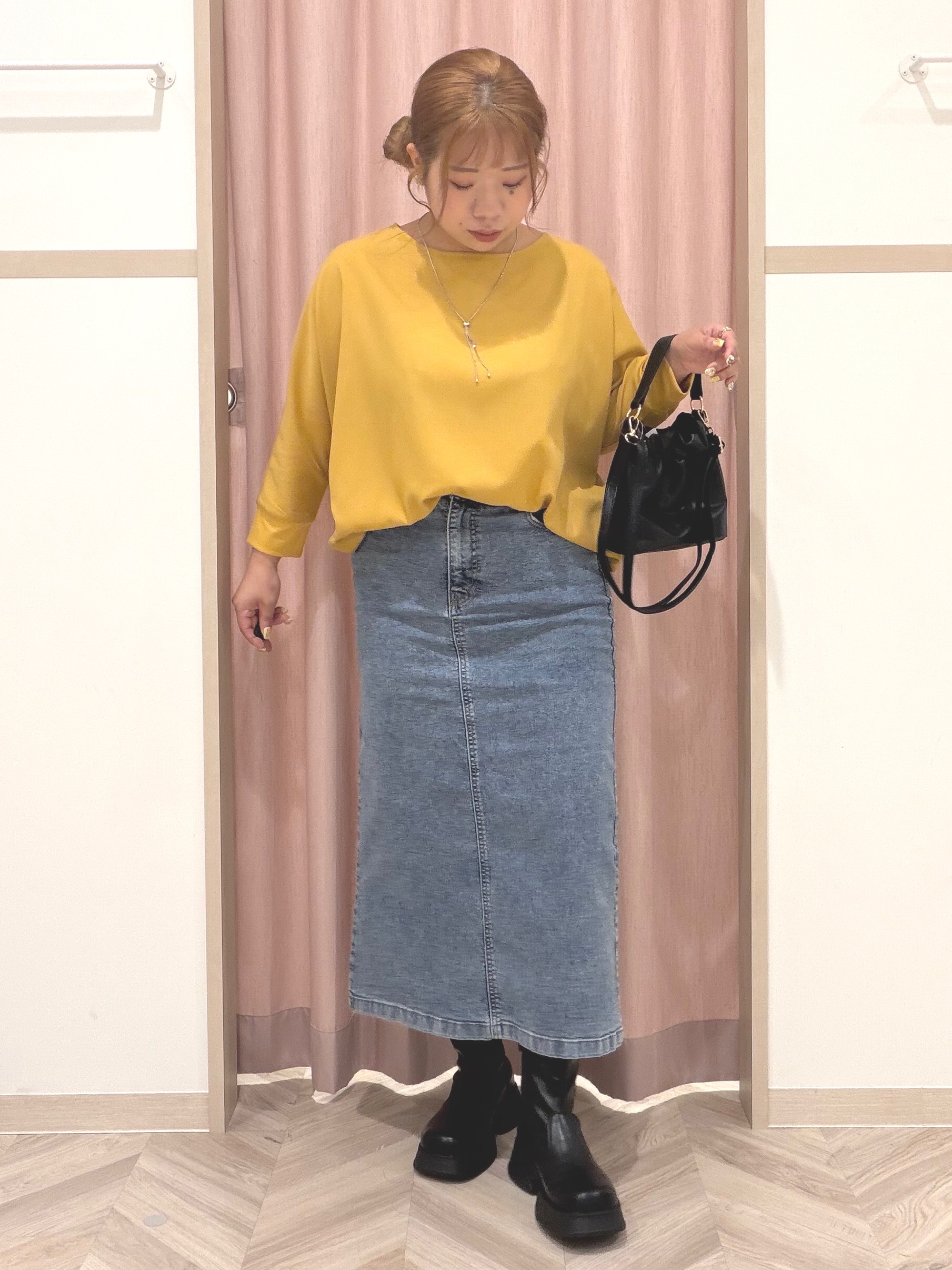 まちゃんなちゃんさんの「SHOO･LA･RUE｜【着丈選べる/洗濯後しわになりにくい】インせず着られる ドルマンブラウス」を使ったコーディネート