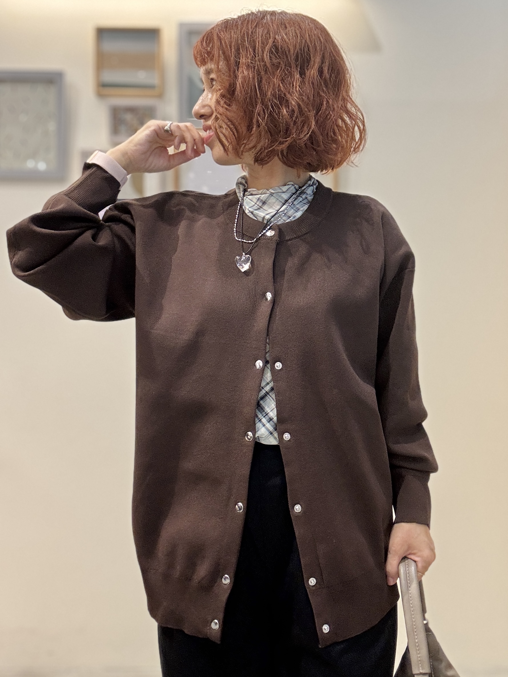 たけぴさんの「SHOO･LA･RUE｜【セットアップ可/洗濯機可】軽やかに羽織れる スポンディッシュ ニットカーディガン」を使ったコーディネート