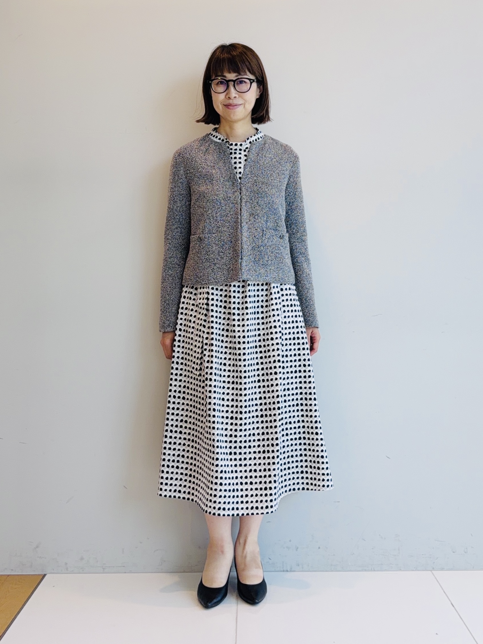murayamaさんの「INDIVI｜【ラム革／美脚／通勤】レザーパンプス」を使ったコーディネート
