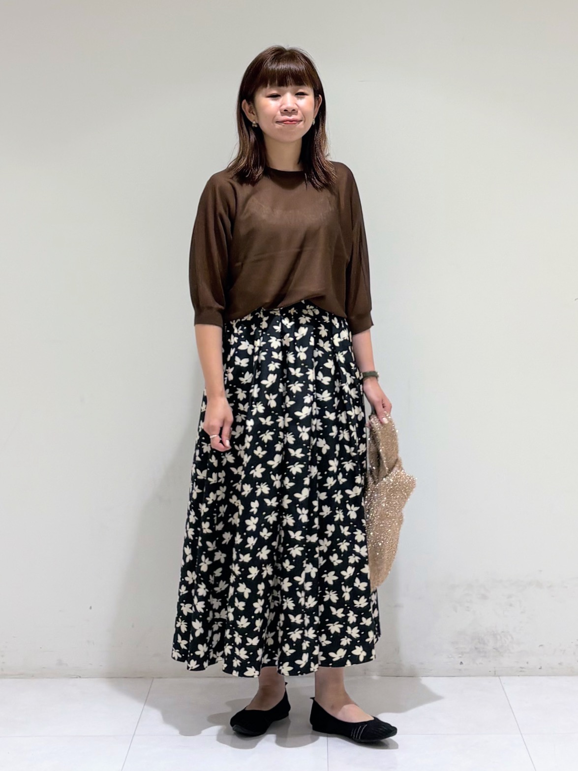 tsuyuさんの「INDIVI｜【マチあり／トレンド】ラメモールミニトート」を使ったコーディネート