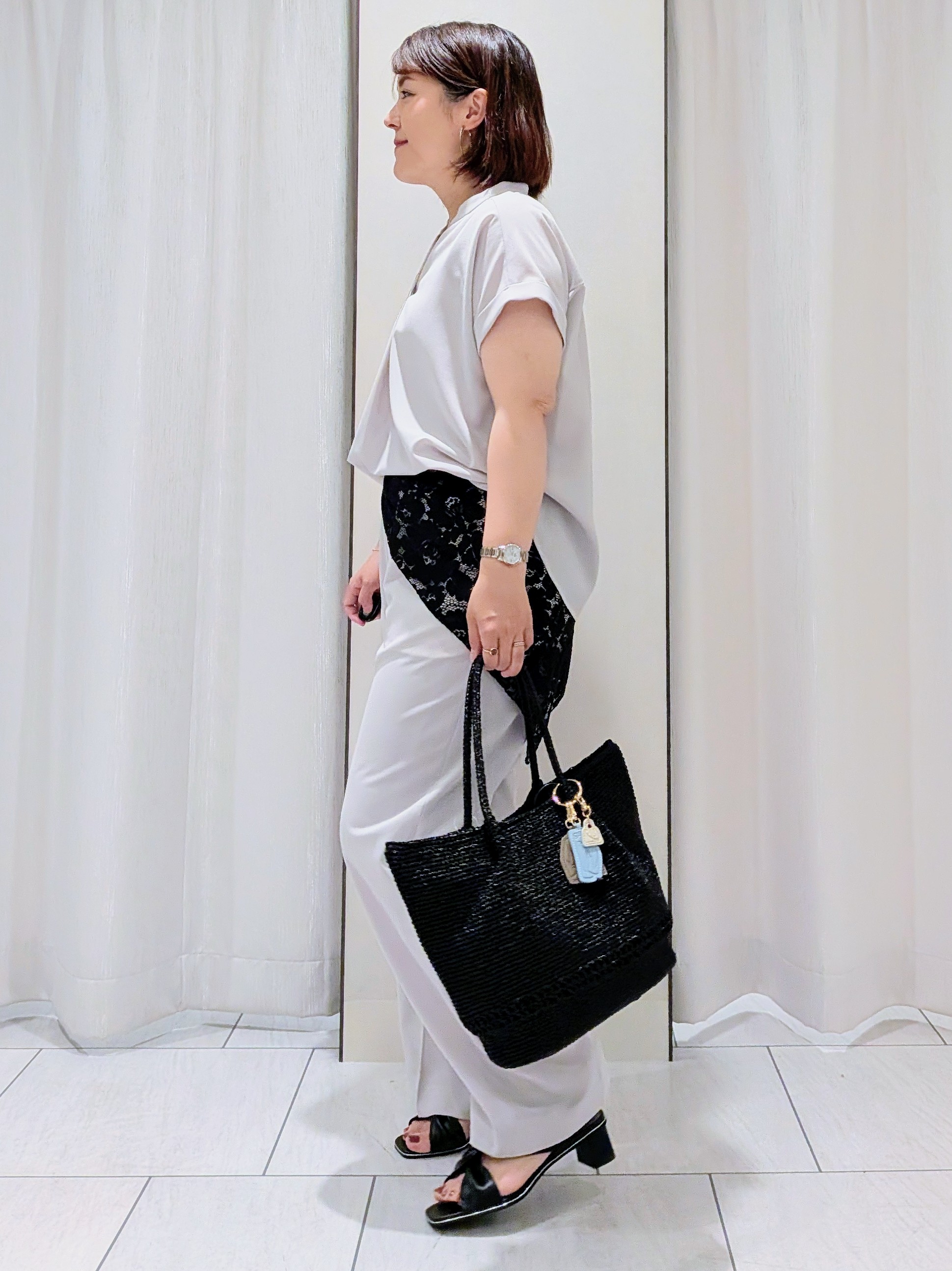 Onumaさんの「UNTITLED｜【残暑も快適/セットアップ可/接触冷感】エアリークールブラウス」を使ったコーディネート