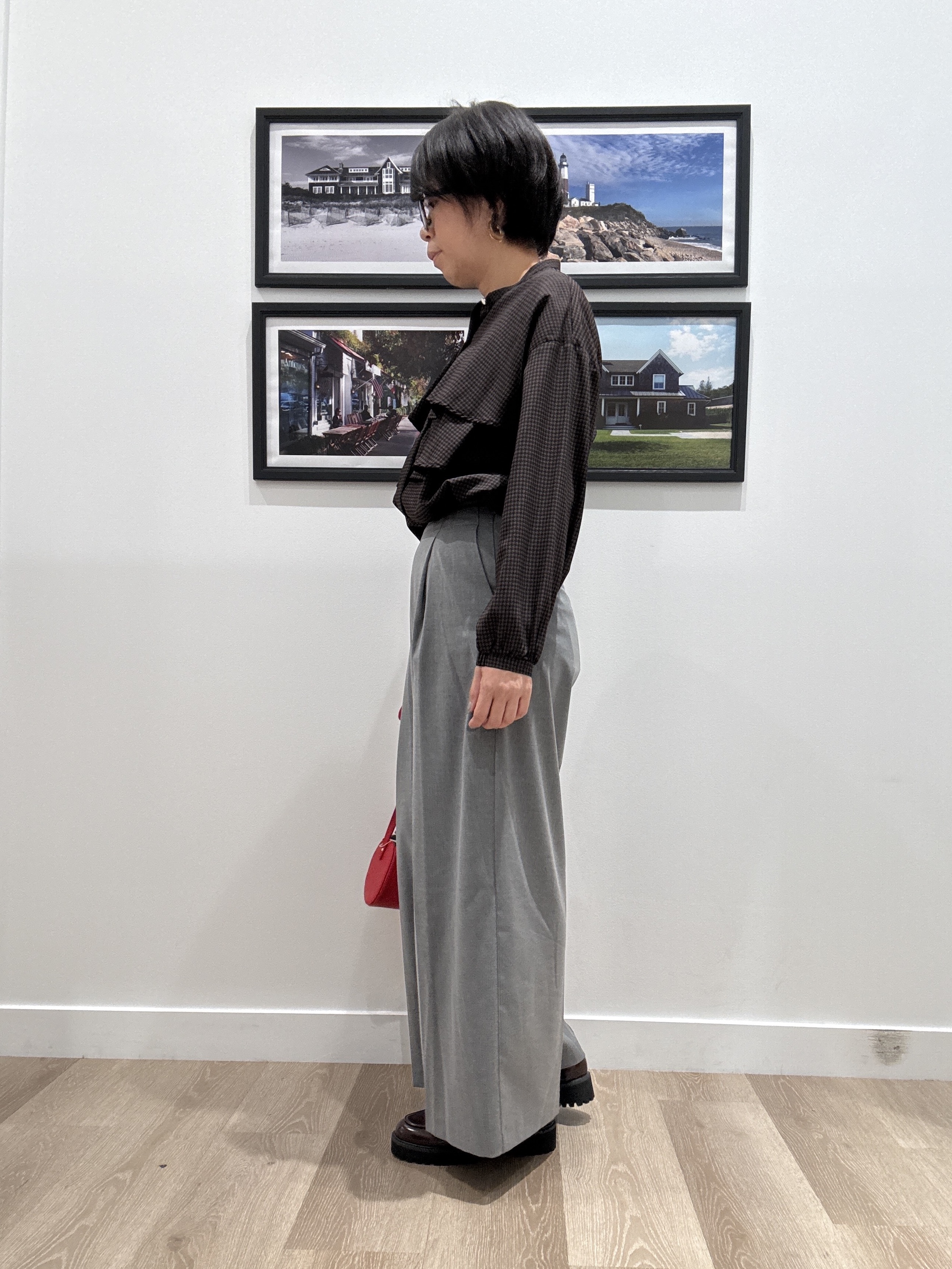 Naoさんの「Dessin｜センタープレスワイドパンツ」を使ったコーディネート