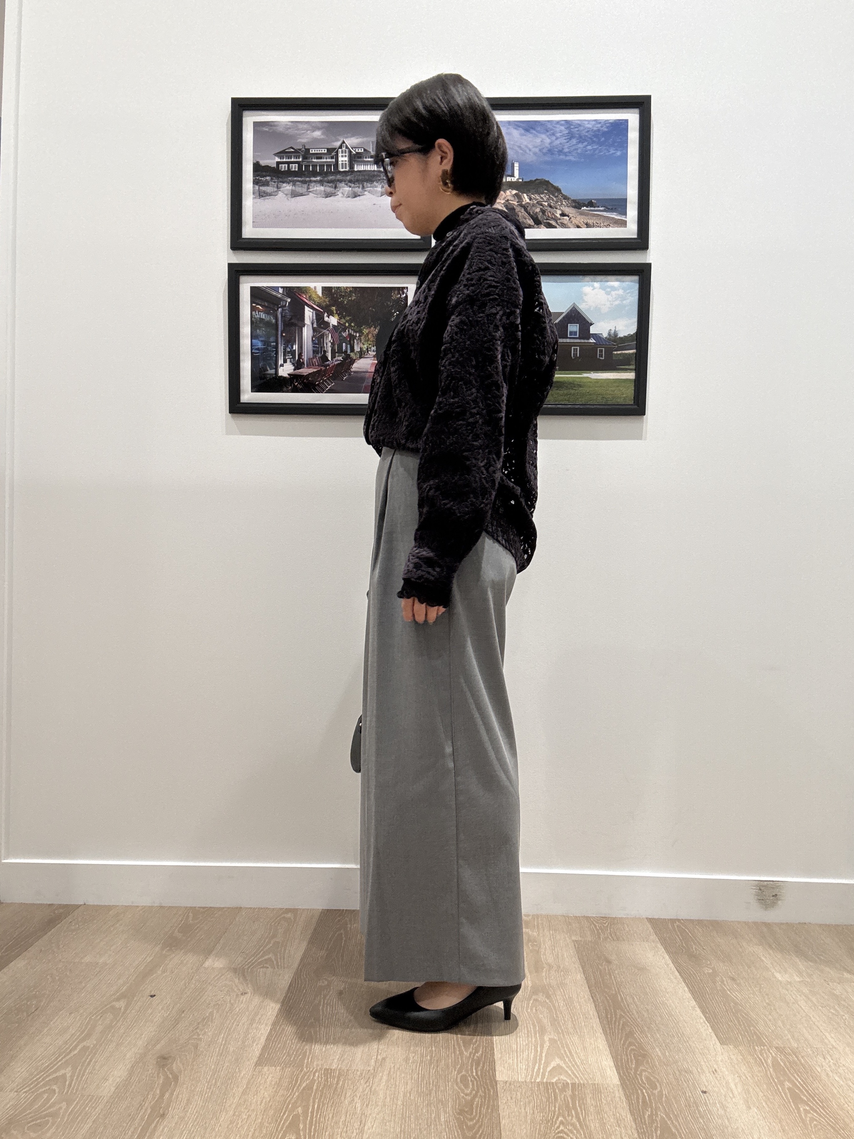 Naoさんの「Dessin｜ブラッシュレースシャツ」を使ったコーディネート