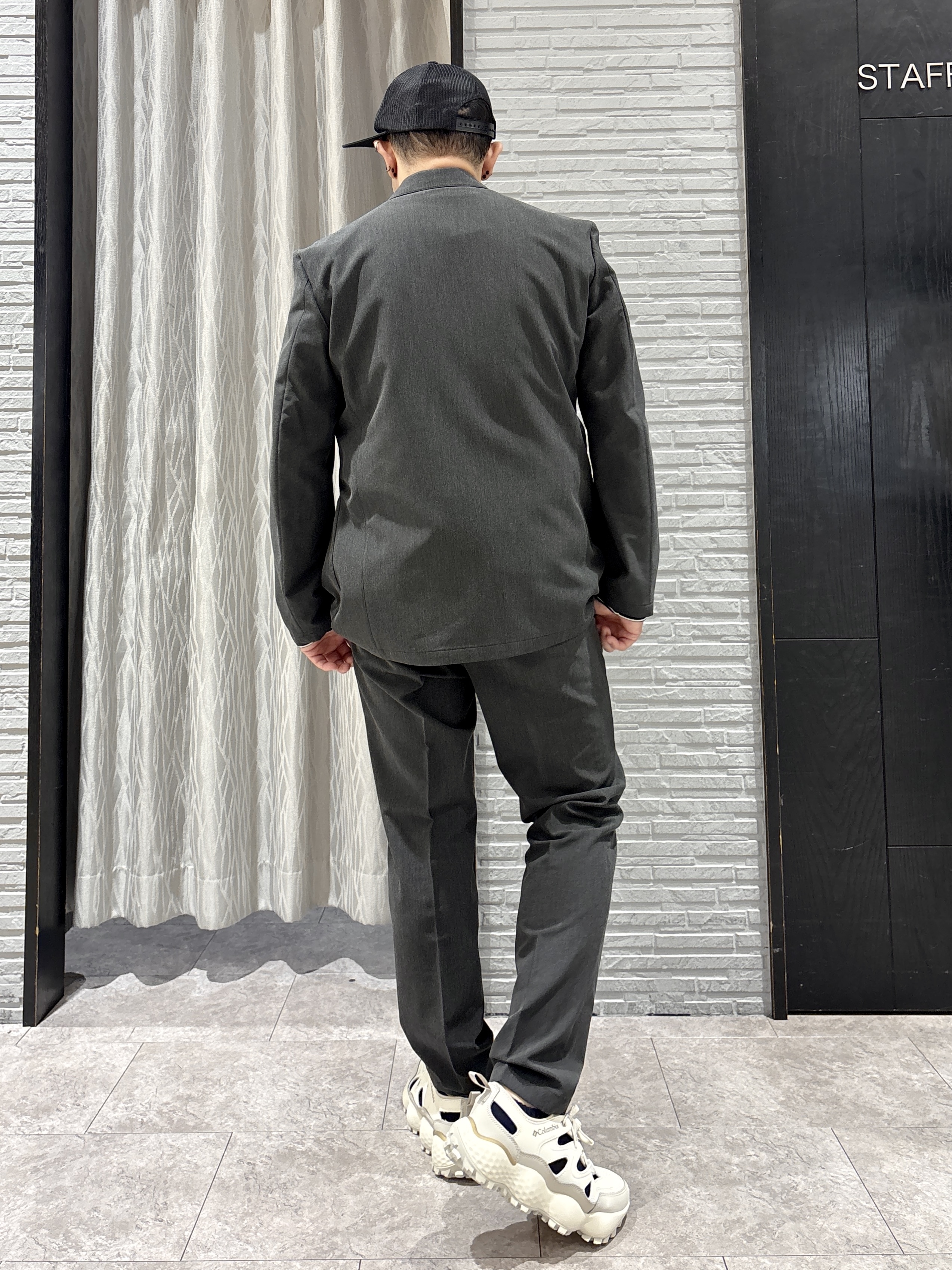 Pーyamaさんの「THE SHOP TK｜【ストレッチ／洗濯機OK／セットアップ可】デニムライク ジャケット」を使ったコーディネート