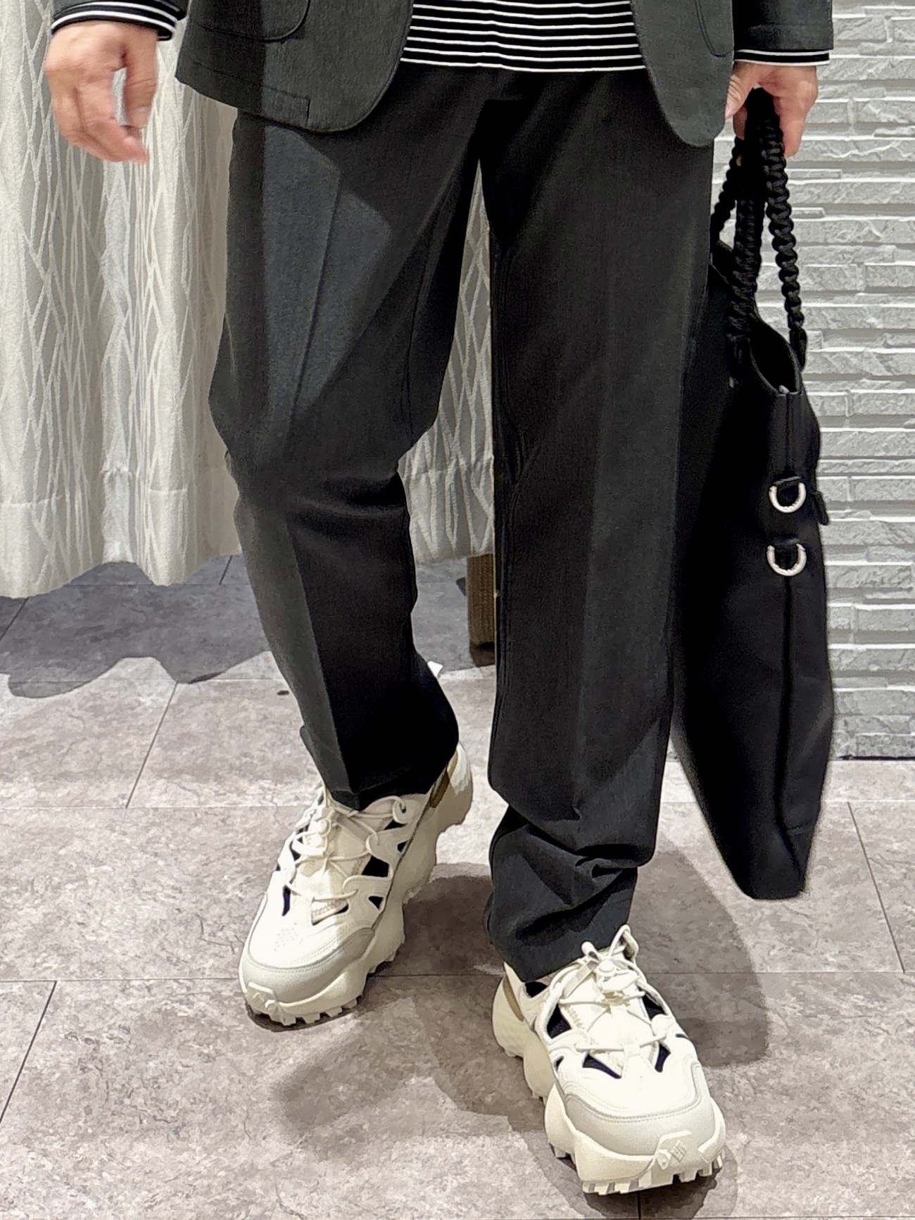 Pーyamaさんの「THE SHOP TK｜【ストレッチ／洗濯機OK／セットアップ可】デニムライク ジャケット」を使ったコーディネート