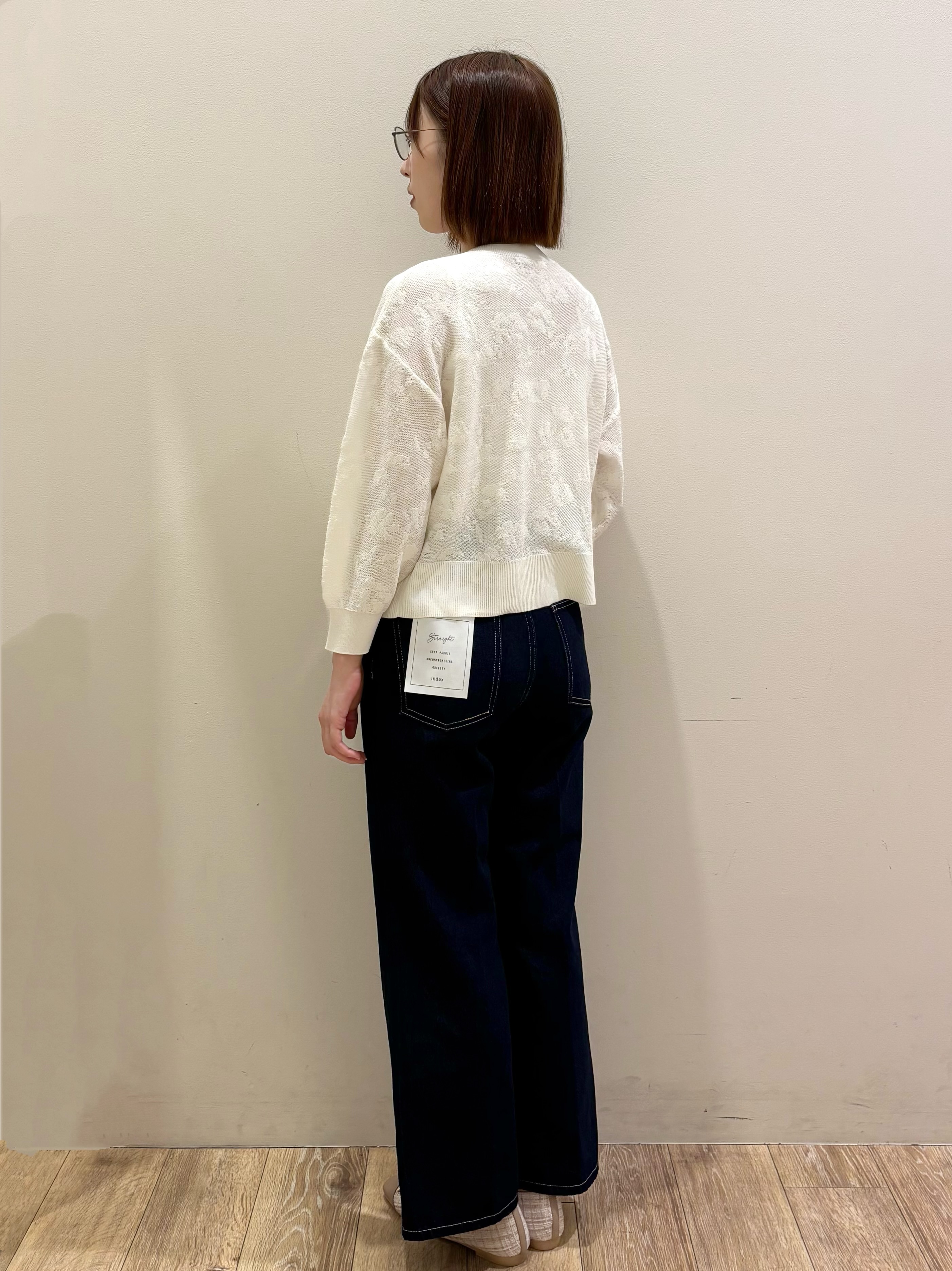 honamiさんの「index｜【８色展開】柄アソートシアーカーディガン《洗濯機OK》」を使ったコーディネート