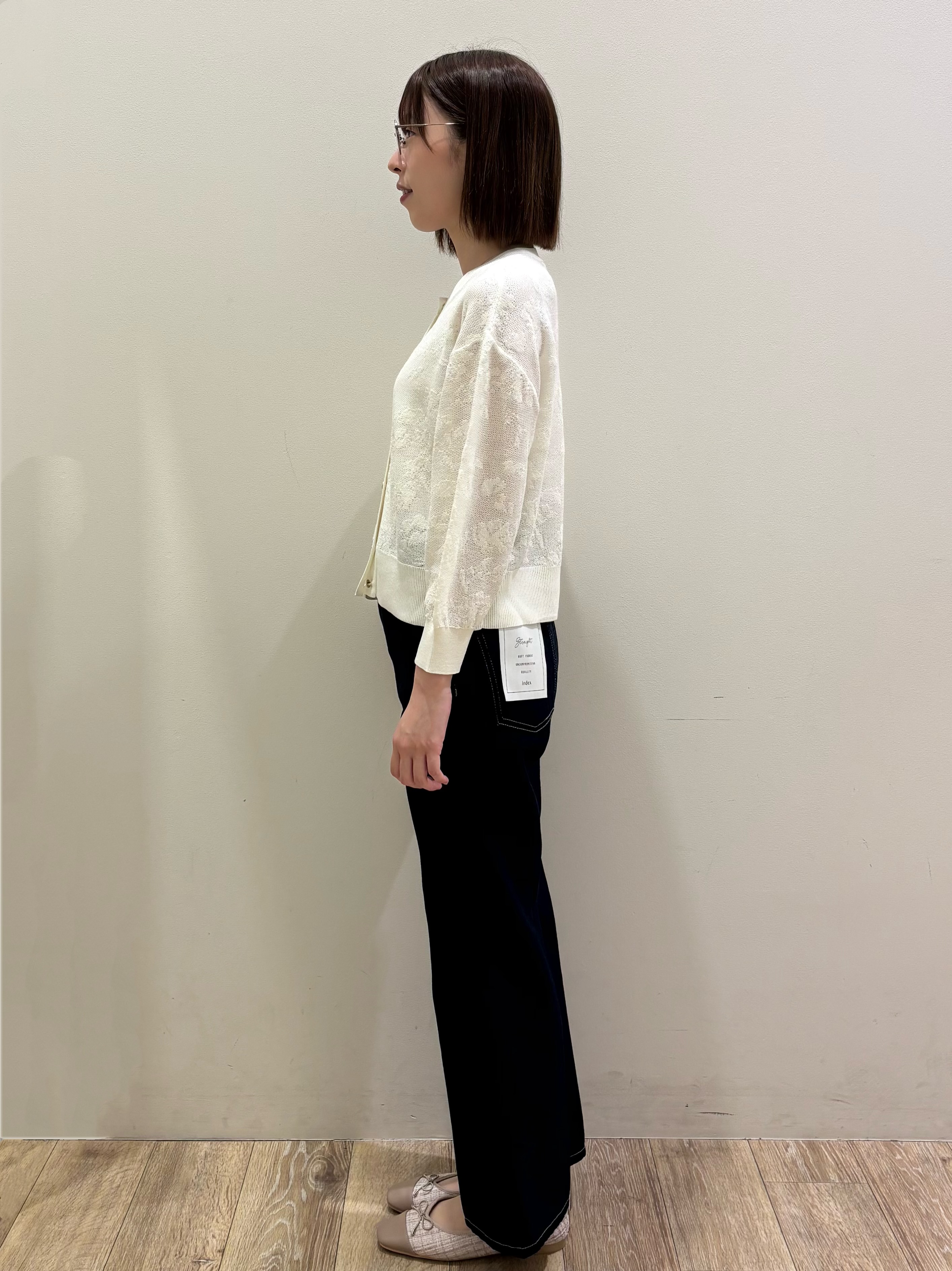 honamiさんの「index｜【８色展開】柄アソートシアーカーディガン《洗濯機OK》」を使ったコーディネート