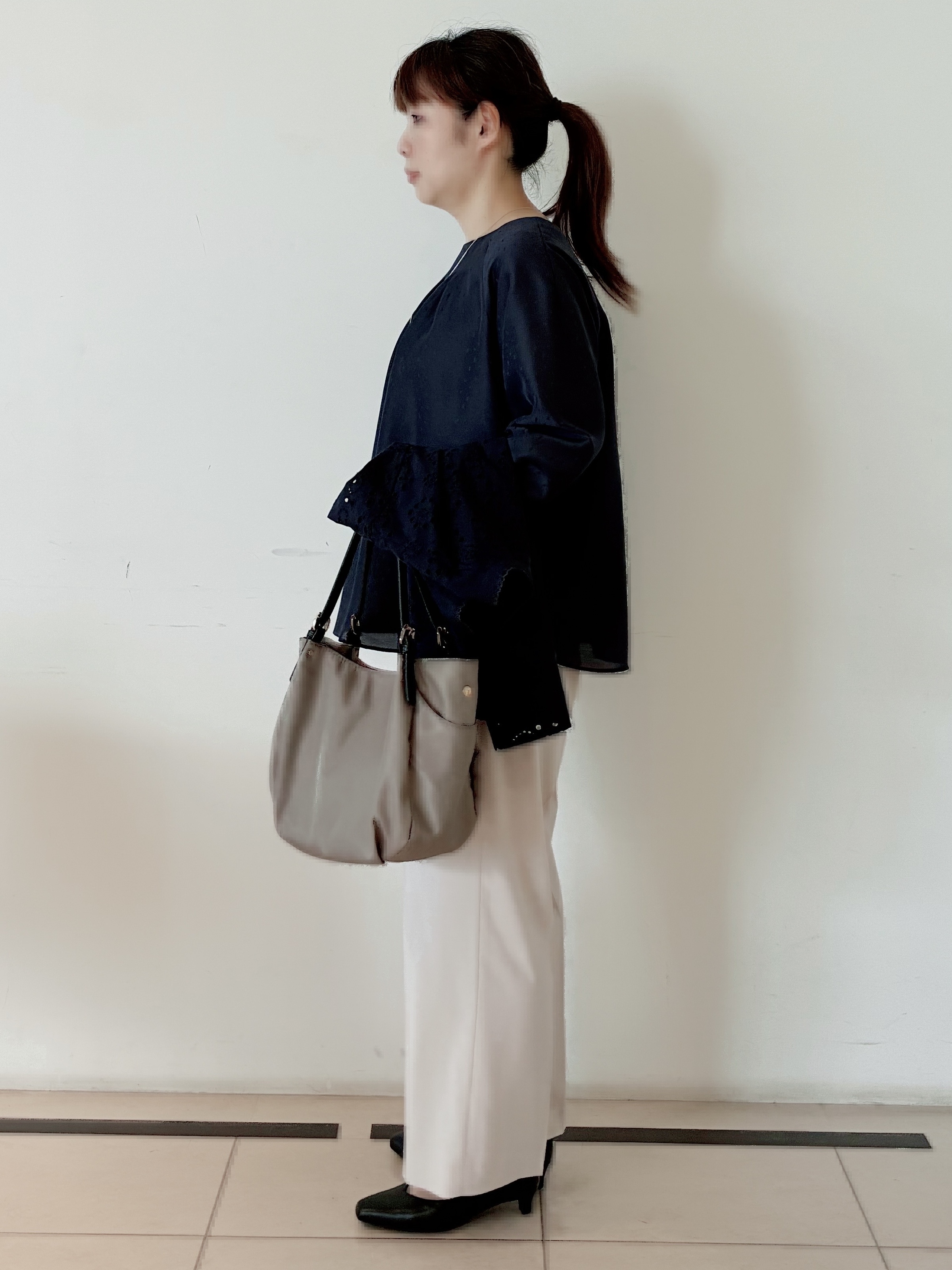 ひーさんの「Reflect｜【通勤◎】カットワーク刺繍レース シャツブラウス」を使ったコーディネート