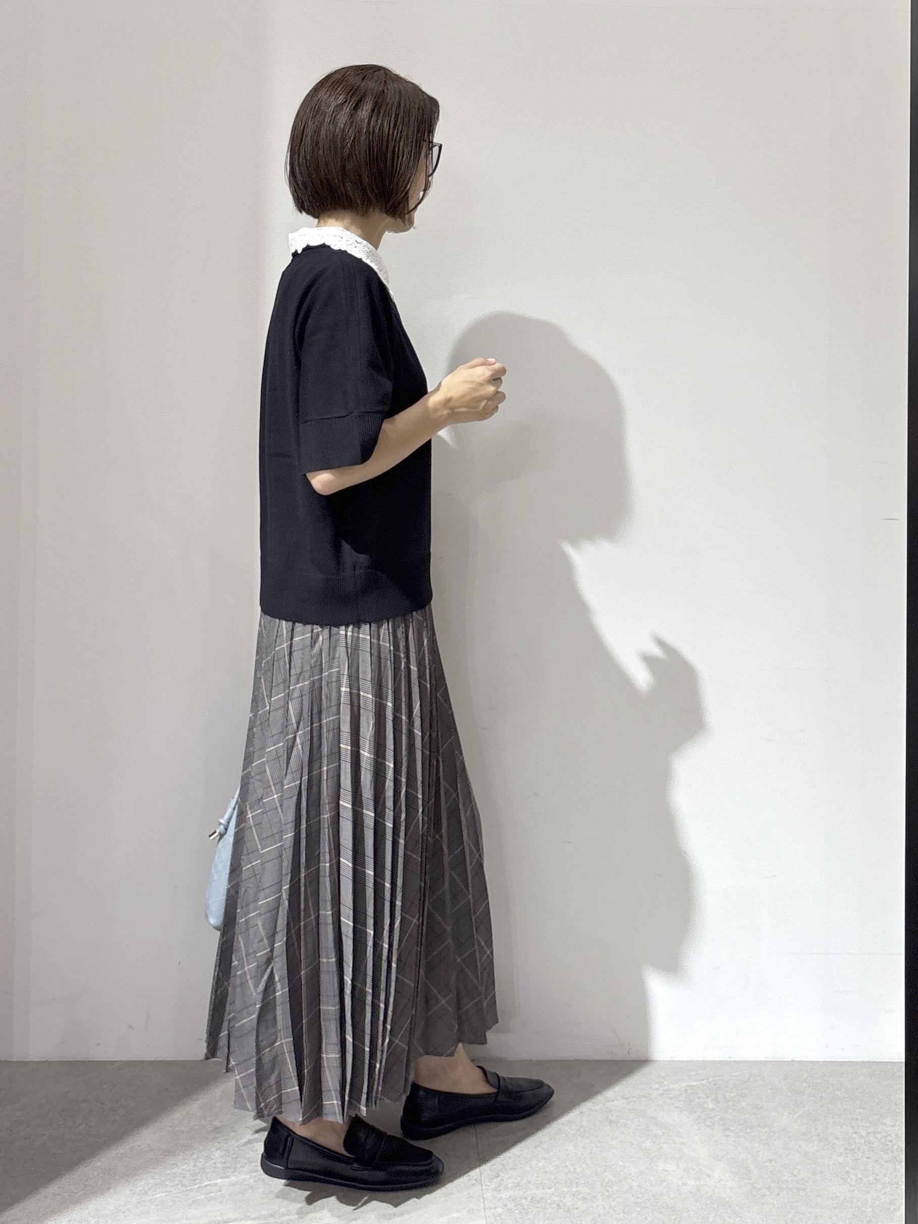 NAKAさんの「OPAQUE.CLIP｜2WAY衿ドッキングニット《洗濯機OK》」を使ったコーディネート