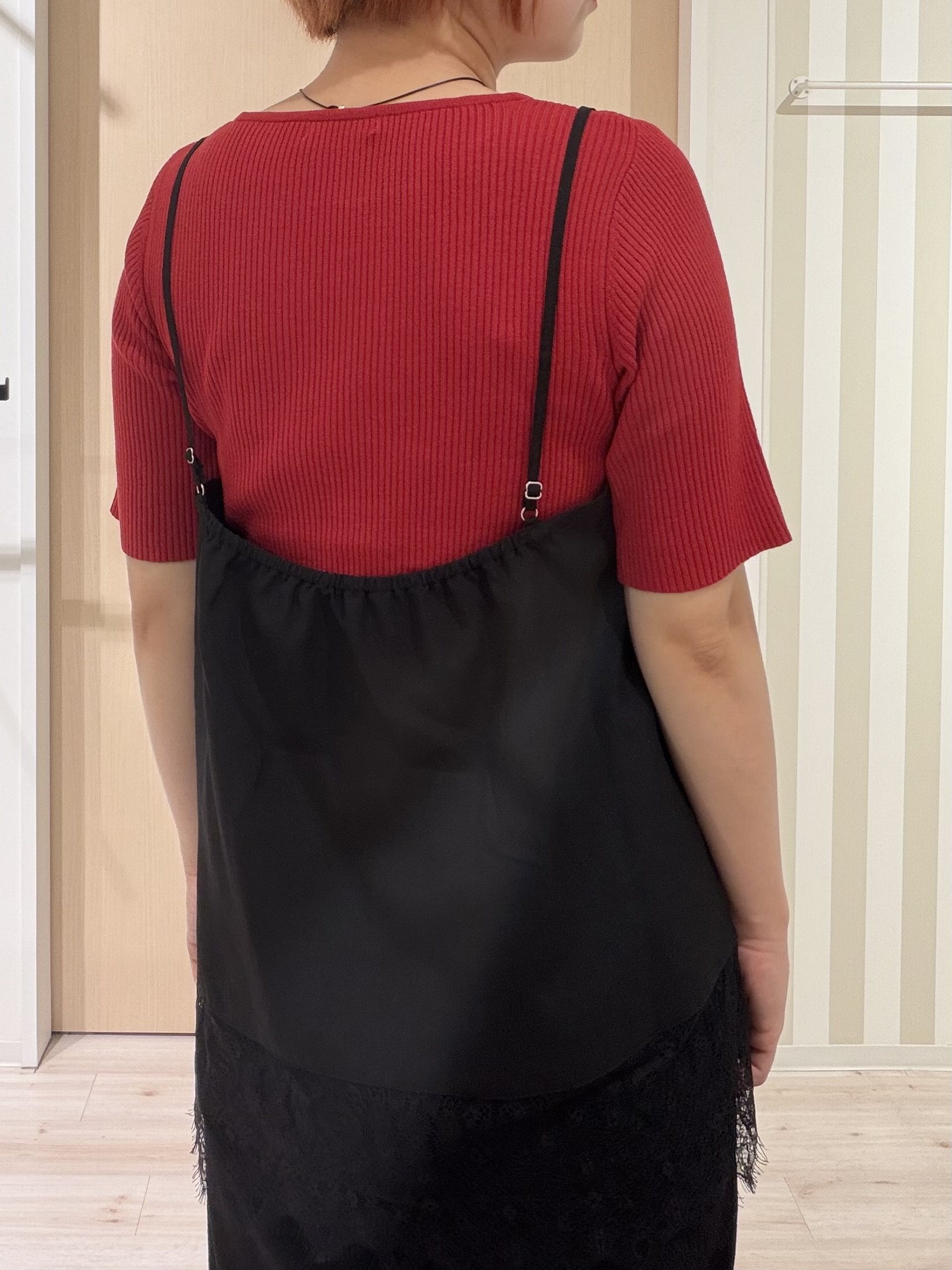 ひらしーさんの「SHOO･LA･RUE｜【毛玉になりにくい/洗濯機可/S-LL】大人上品な 5分袖スクエアトップス」を使ったコーディネート