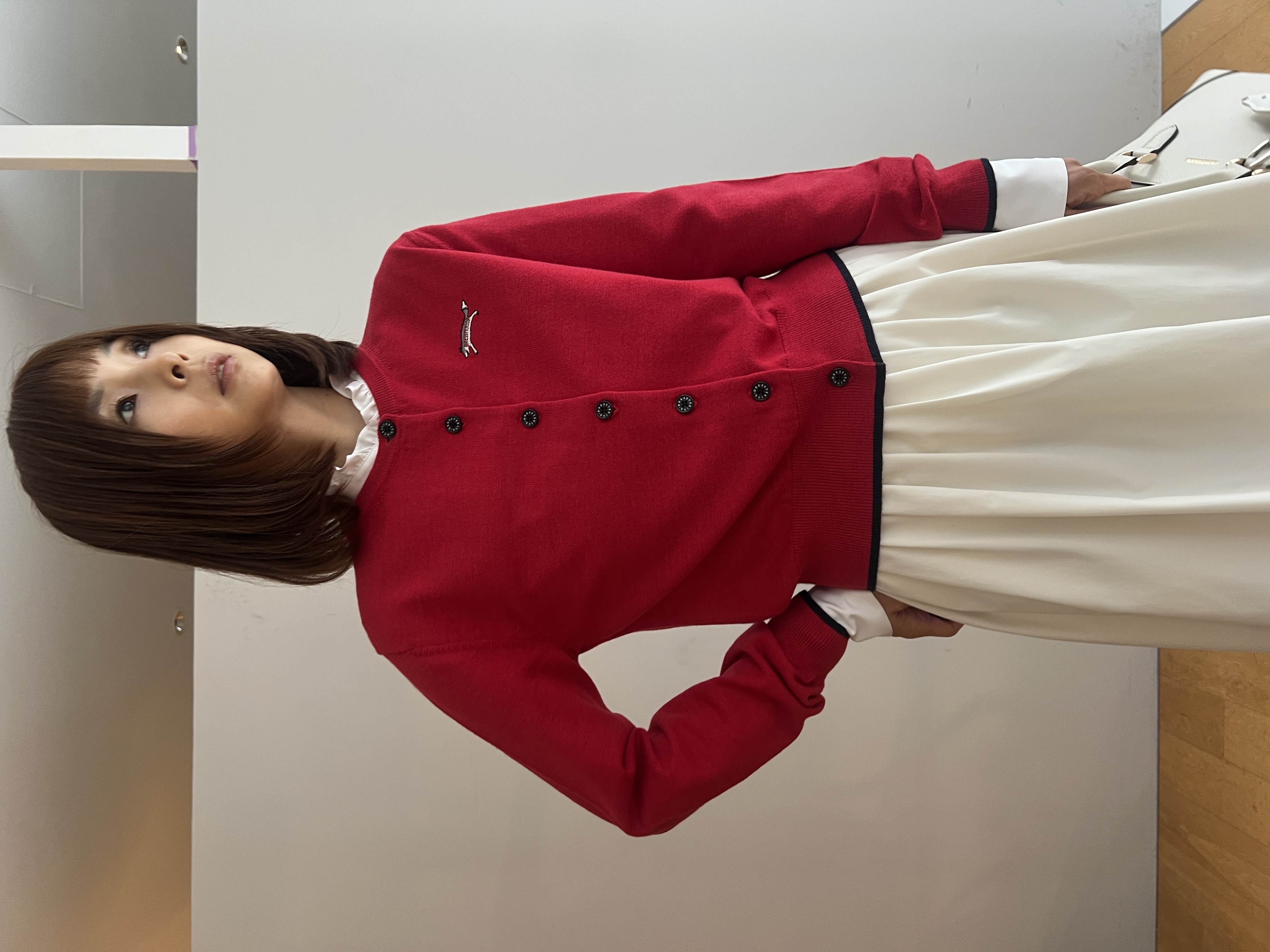 misaさんの「DRESSTERIOR｜【ウォッシャブル/通勤】スタンドフリル ブラウス」を使ったコーディネート
