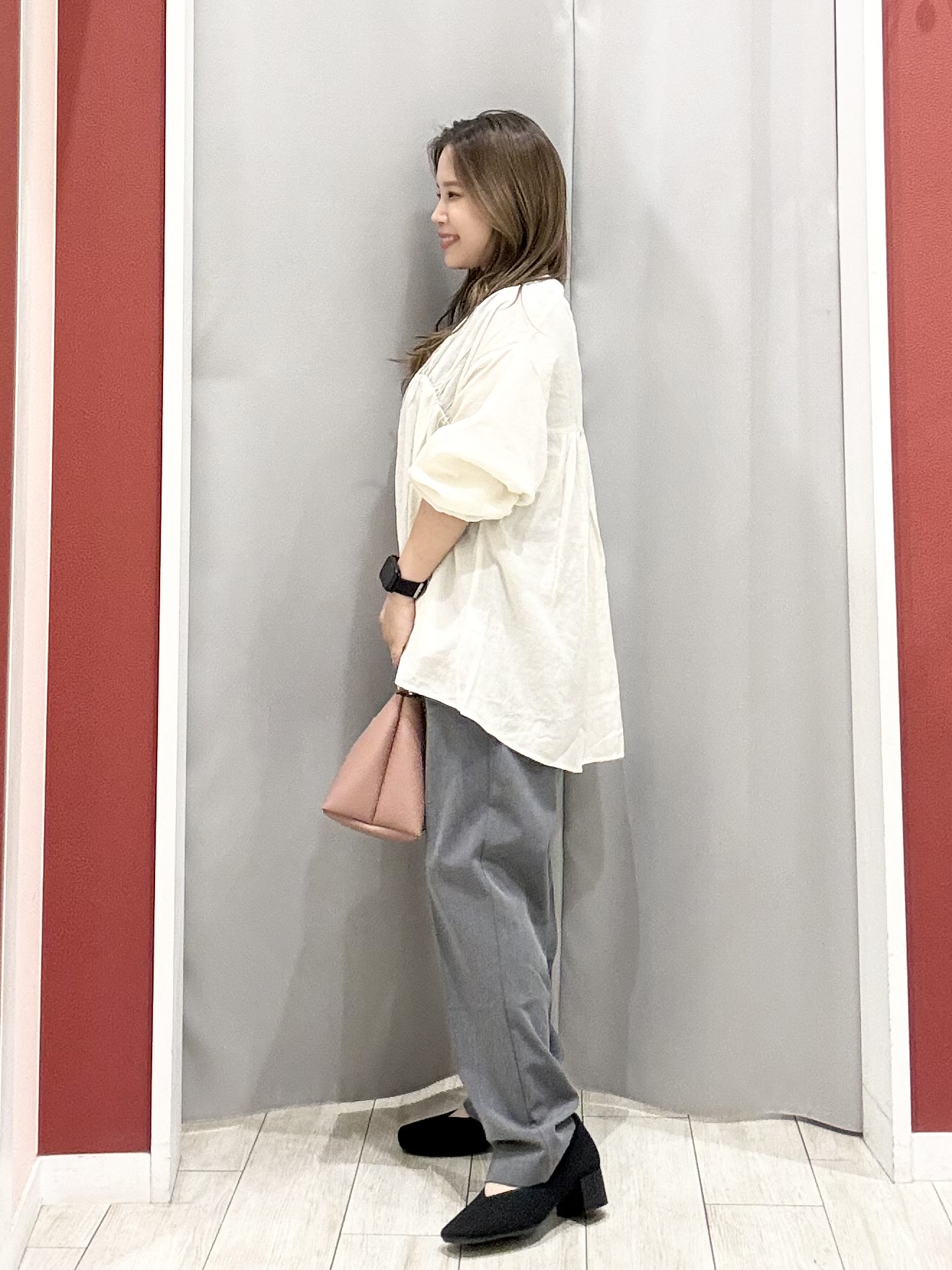 shioさんの「SHOO･LA･RUE｜【S-LL/洗濯機可】着痩せシルエット シャーリングシャツカーディガン」を使ったコーディネート