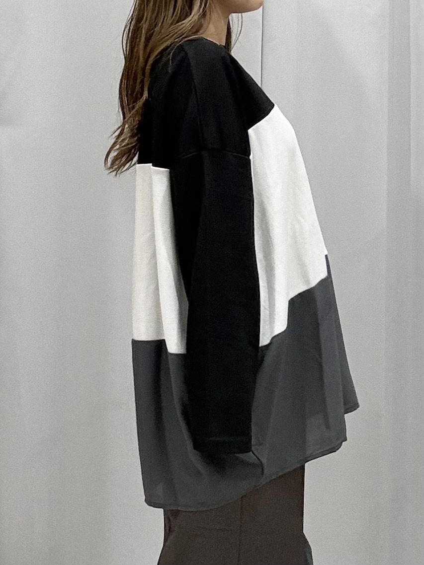 shioさんの「SHOO･LA･RUE｜【S-LL/洗濯機可】三段切り替え 長袖トップス」を使ったコーディネート