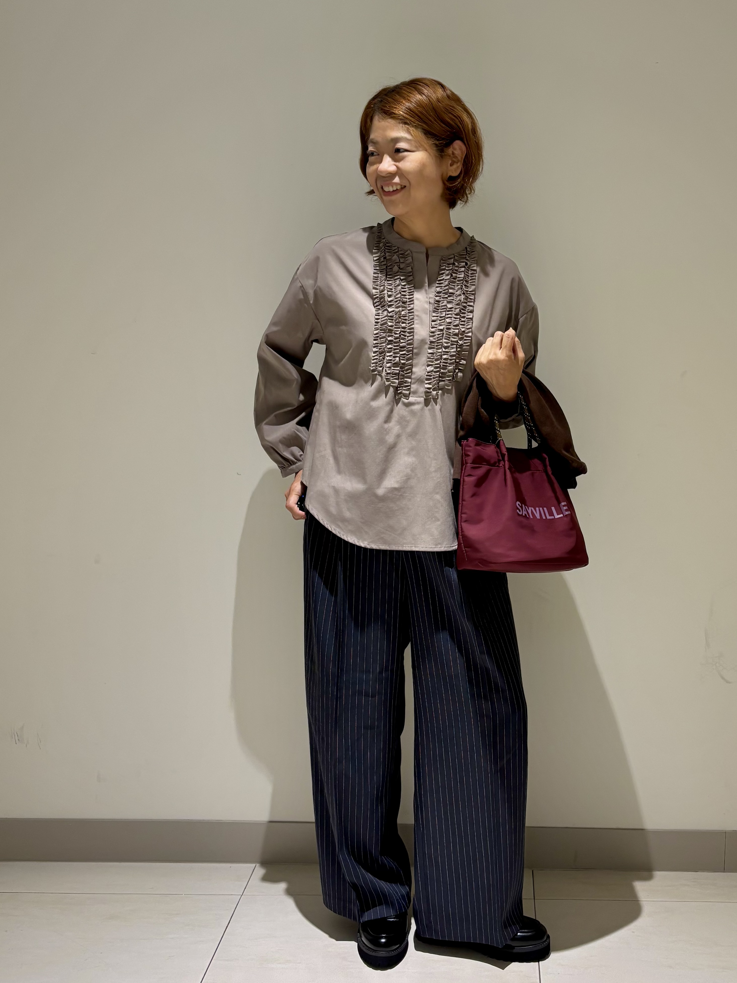Haruさんの「Dessin｜【UVカット】フロントフリルブラウス」を使ったコーディネート