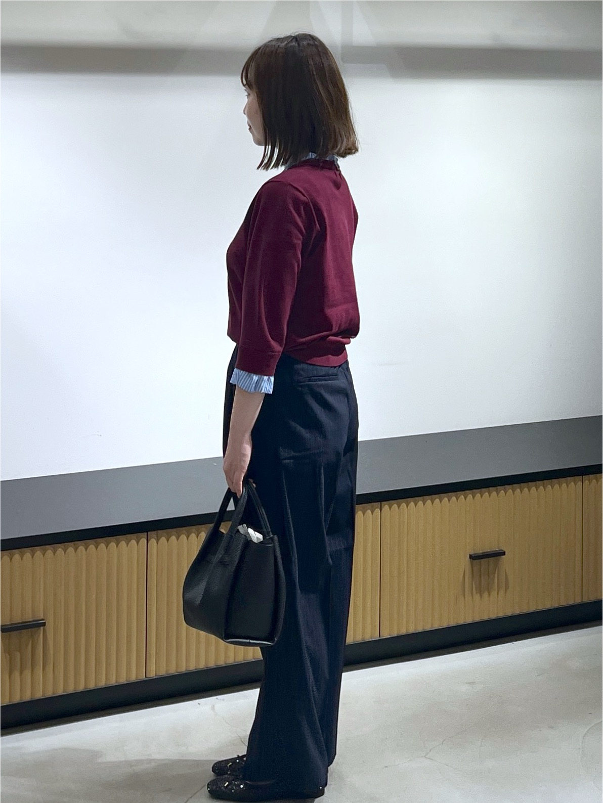 mikiさんの「OPAQUE.CLIP｜【UVケア／遮熱性】フリルドッキングニット《洗濯機OK》」を使ったコーディネート