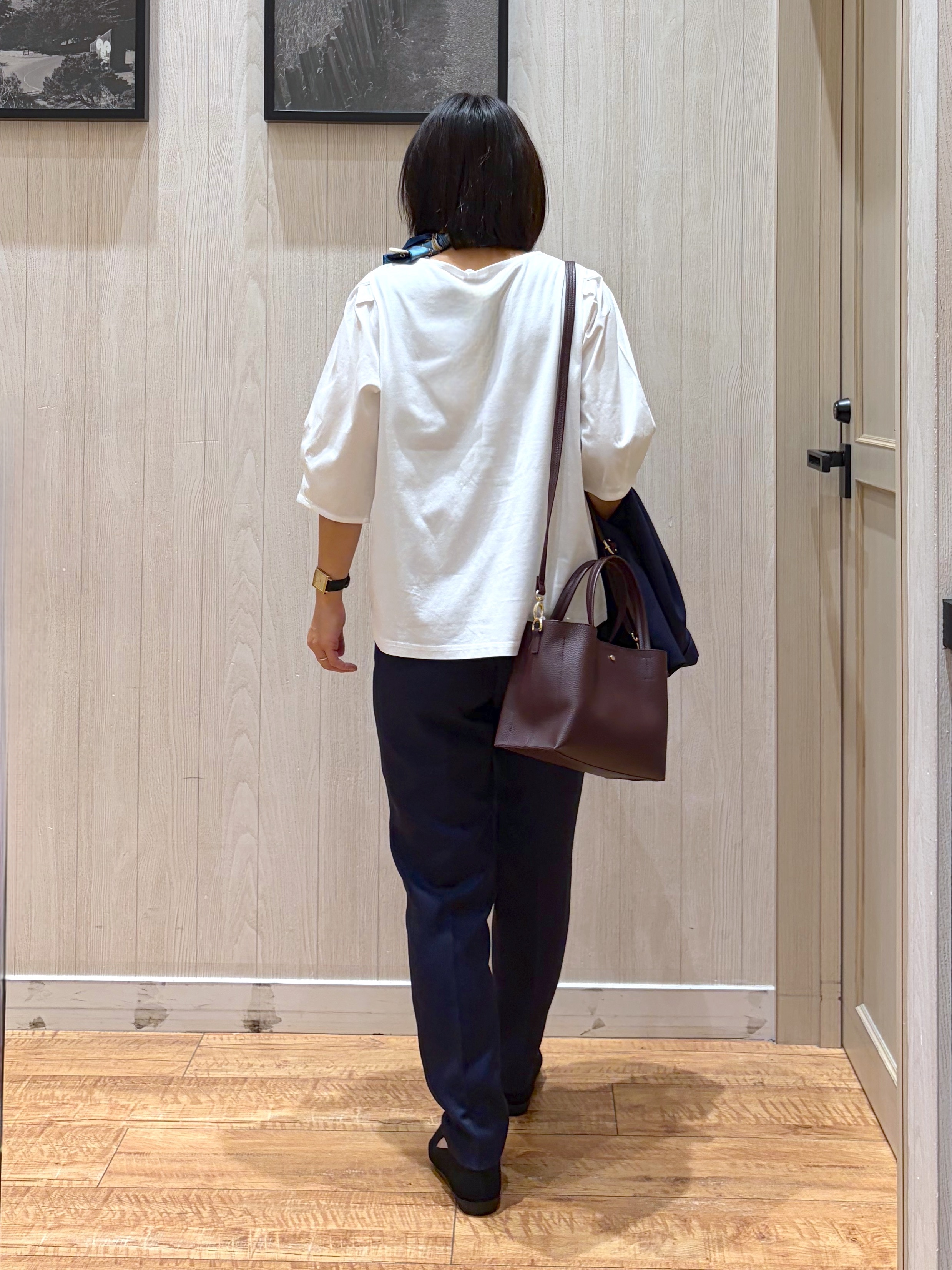 shirayuuuさんの「SHOO･LA･RUE｜【セットアップ可/通勤/洗濯機可/SS-LL】オンオフ使える ダブルブレストジャケット」を使ったコーディネート