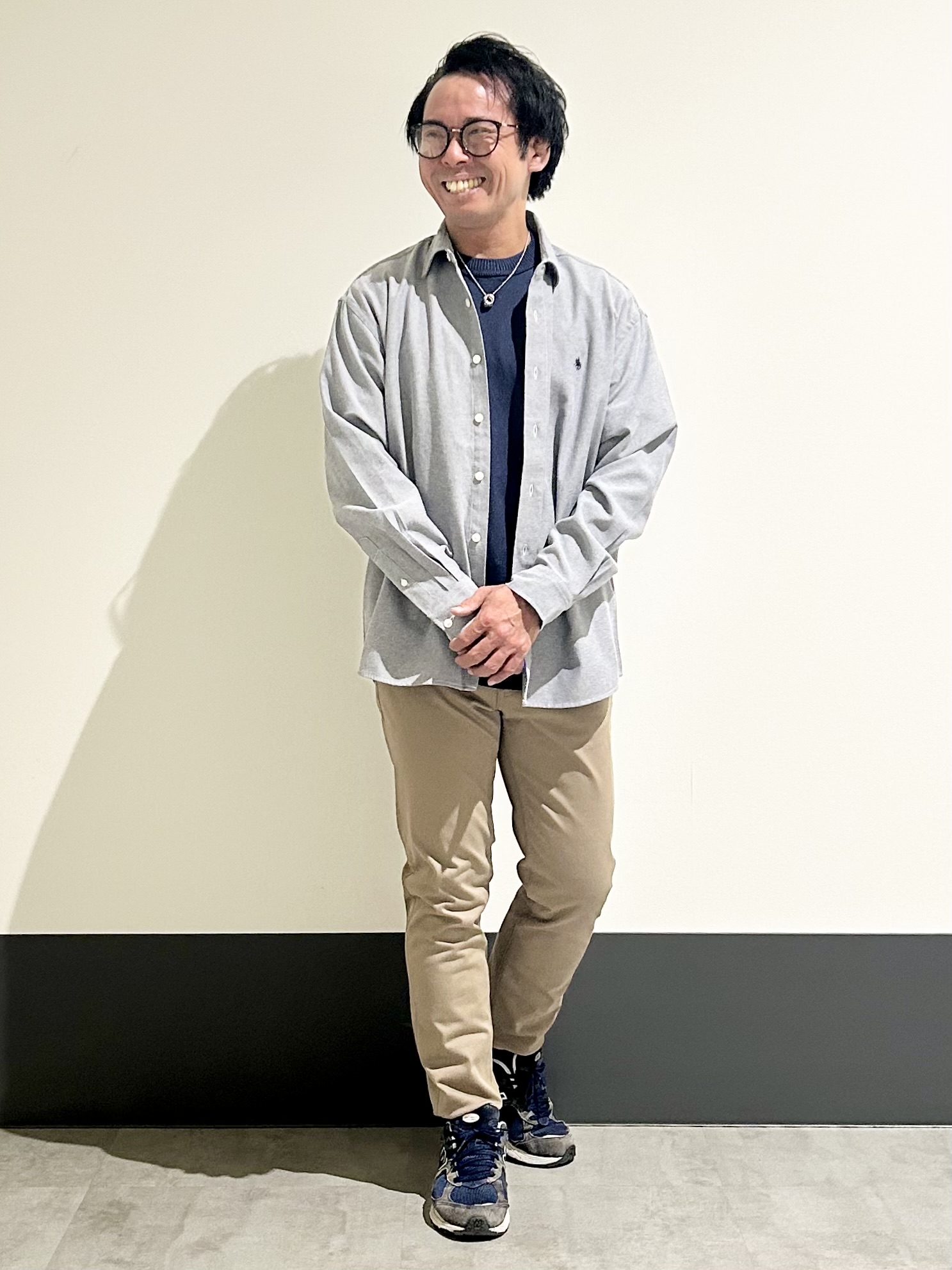 KENJI Iさんの「THE SHOP TK｜POLO BCS/アソート長袖シャツ」を使ったコーディネート