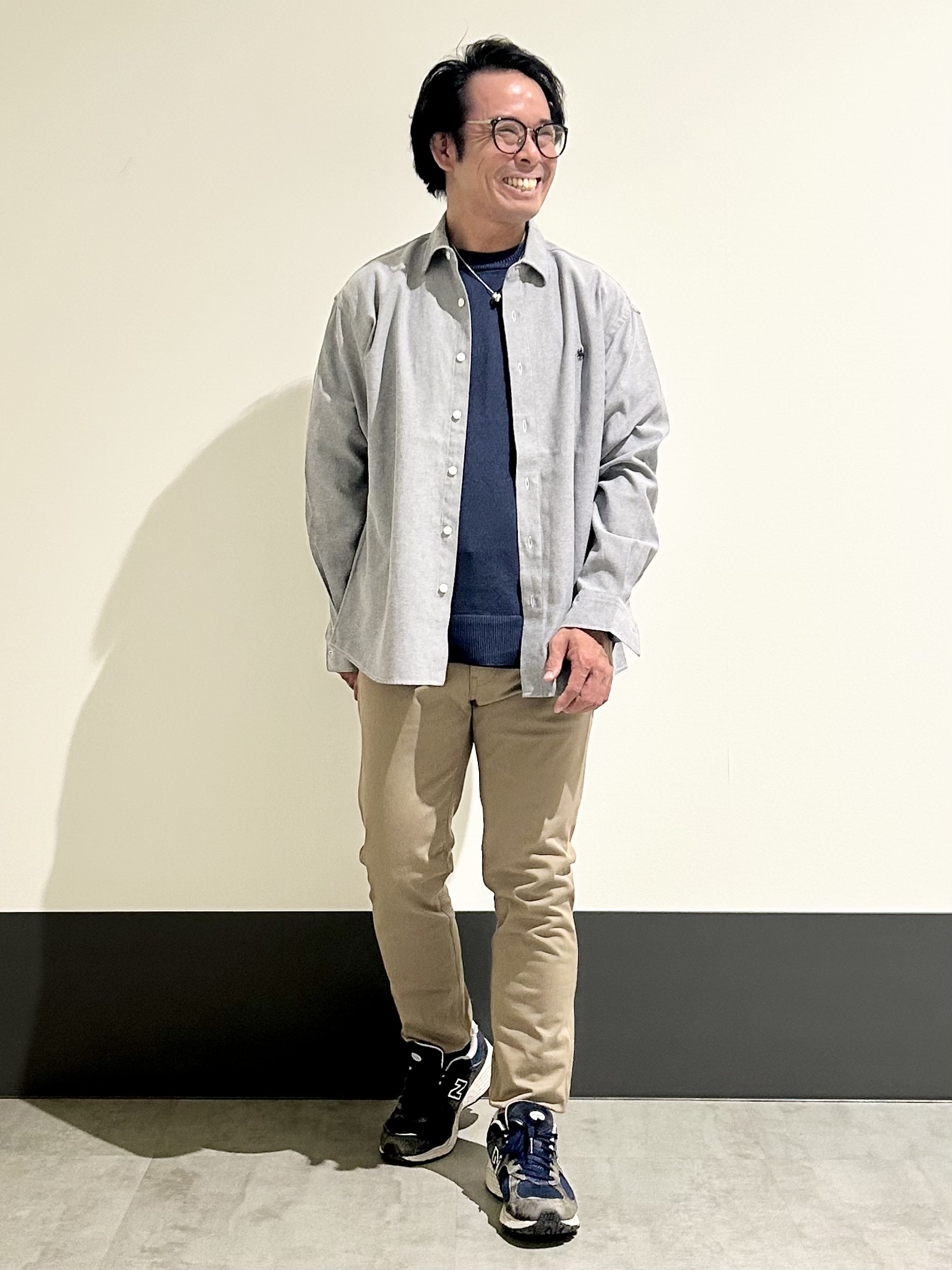 KENJI Iさんの「THE SHOP TK｜POLO BCS/アソート長袖シャツ」を使ったコーディネート