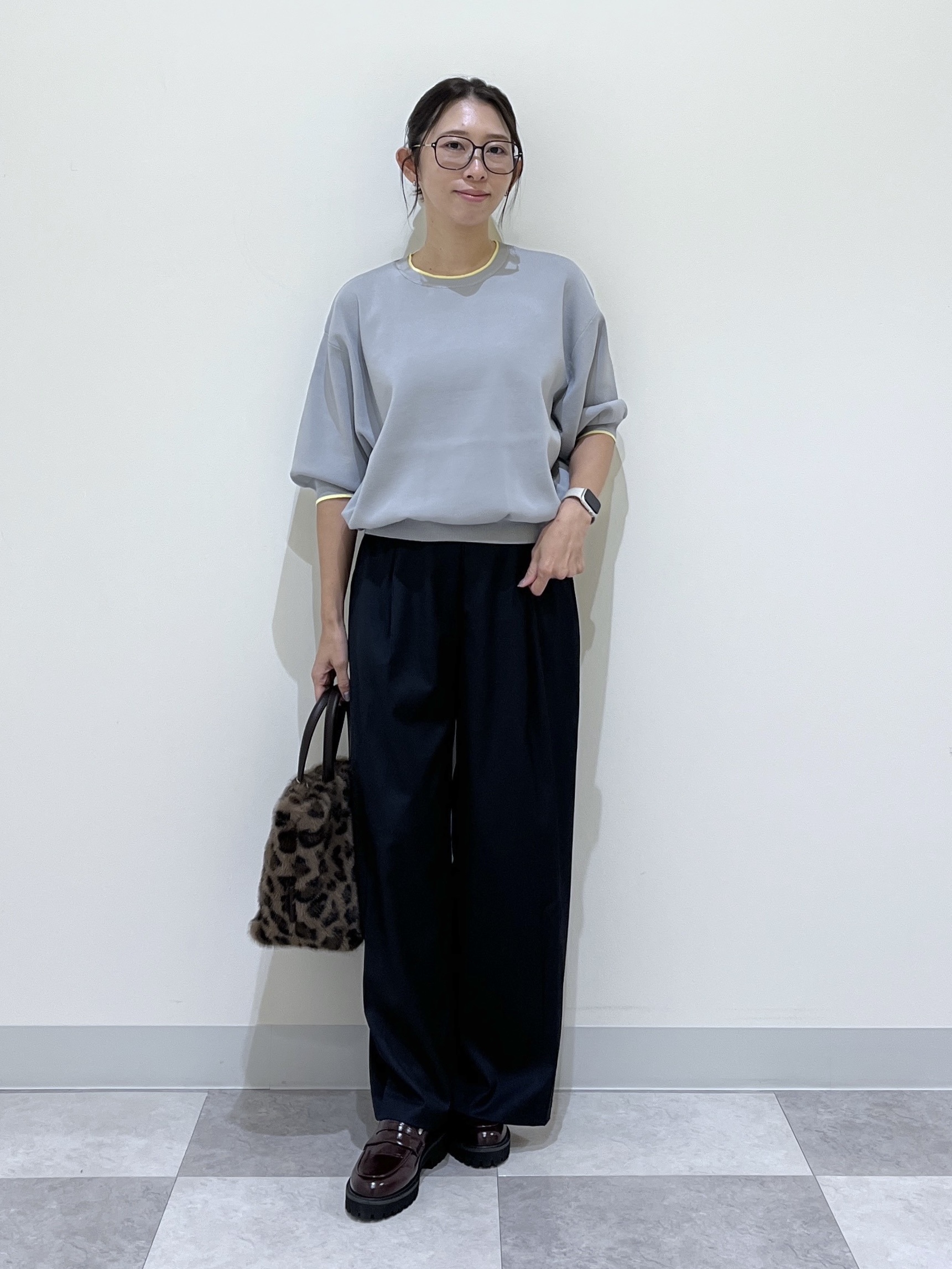 canaさんの「Dessin｜【UVカット/マシンウォッシャブル】6分袖配色ニット」を使ったコーディネート
