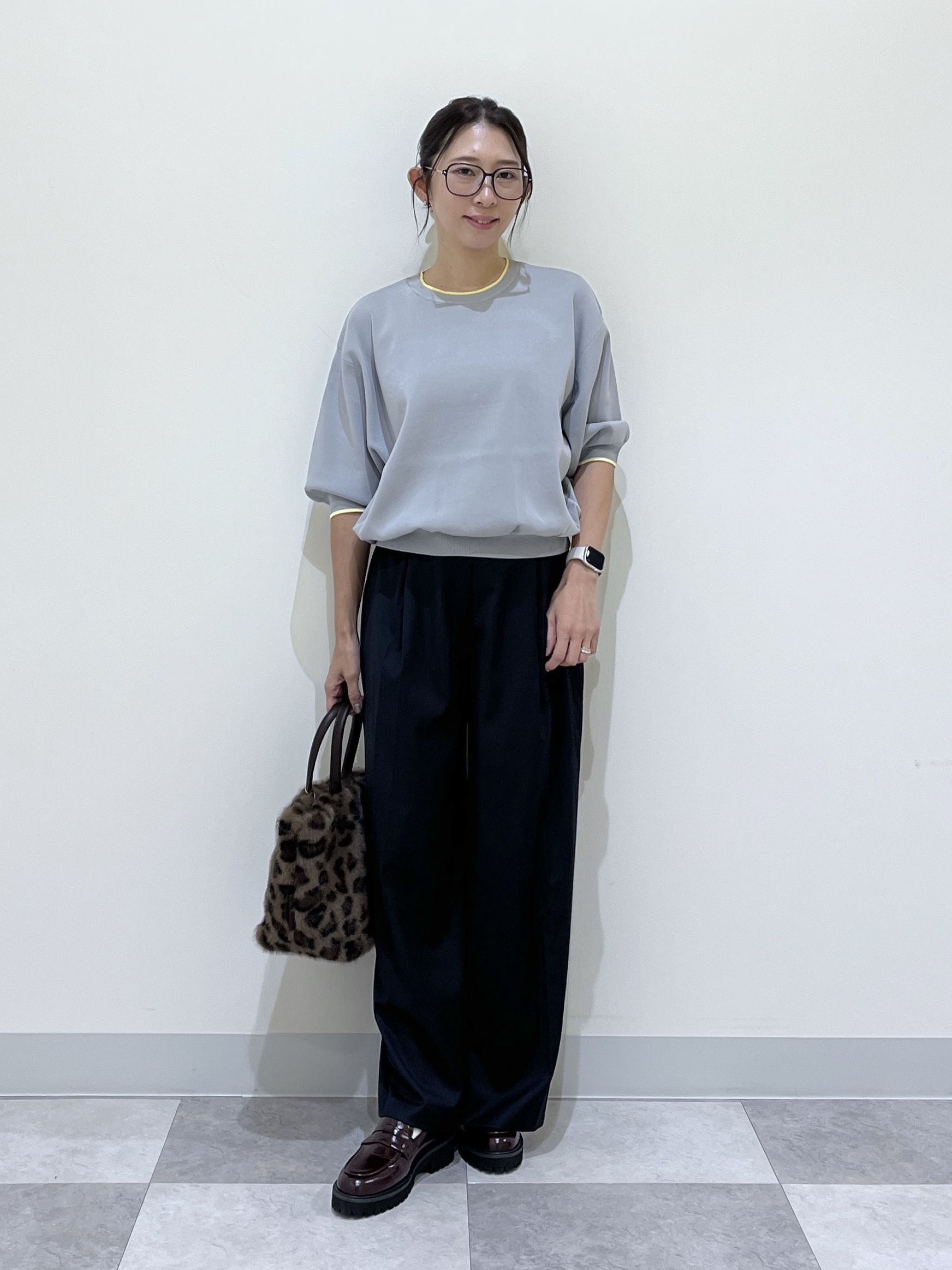 canaさんの「Dessin｜【UVカット/マシンウォッシャブル】6分袖配色ニット」を使ったコーディネート