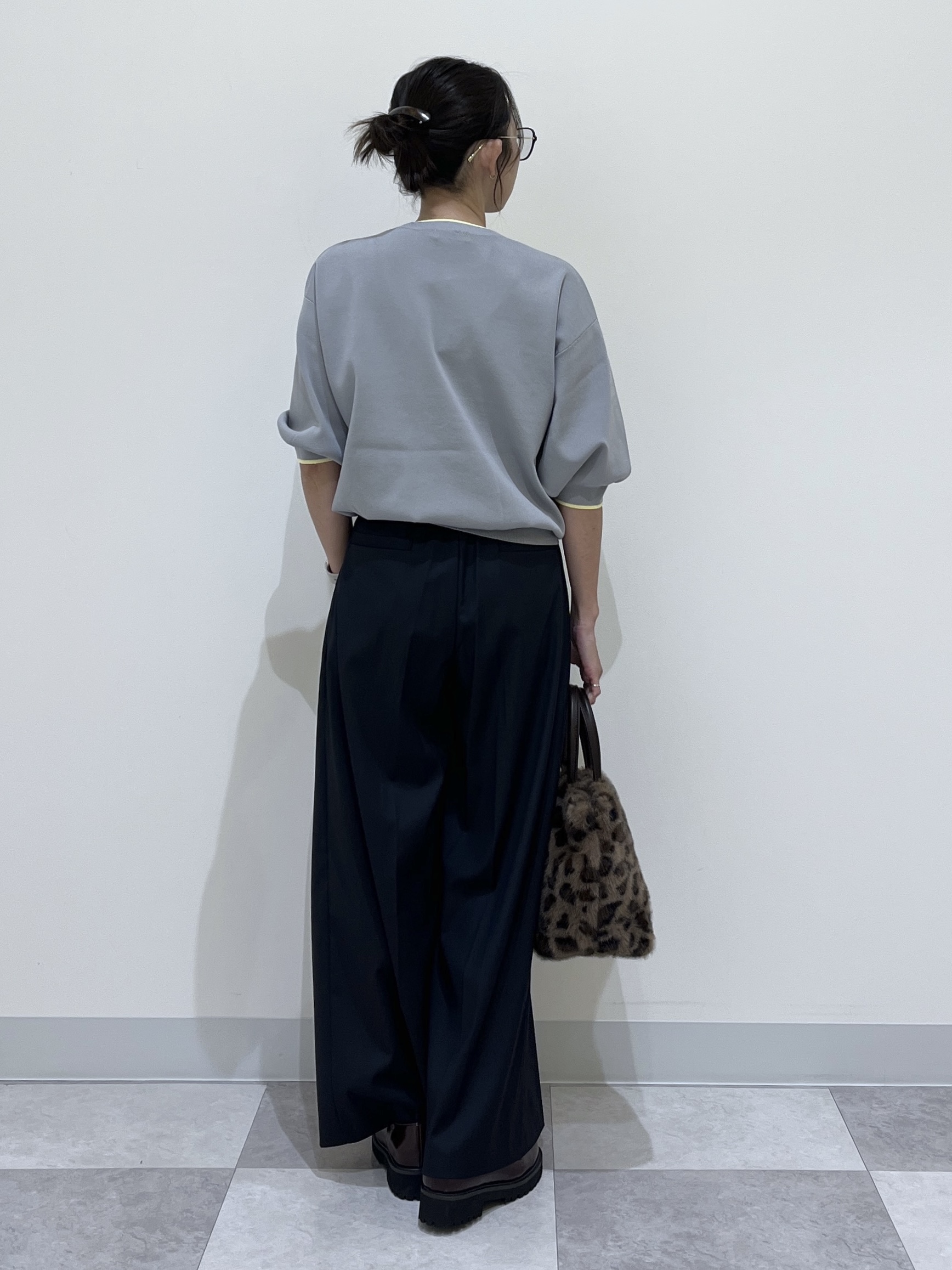canaさんの「Dessin｜【UVカット/マシンウォッシャブル】6分袖配色ニット」を使ったコーディネート