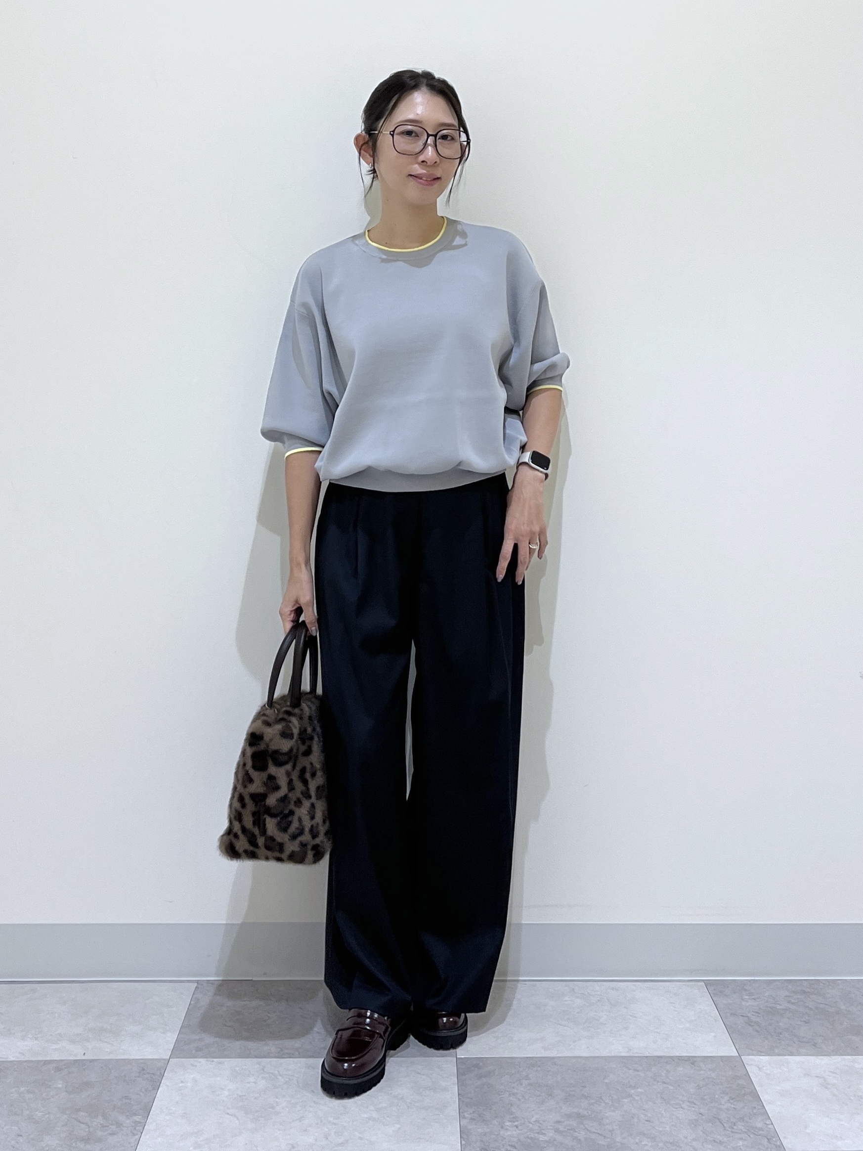 canaさんの「Dessin｜【UVカット/マシンウォッシャブル】6分袖配色ニット」を使ったコーディネート