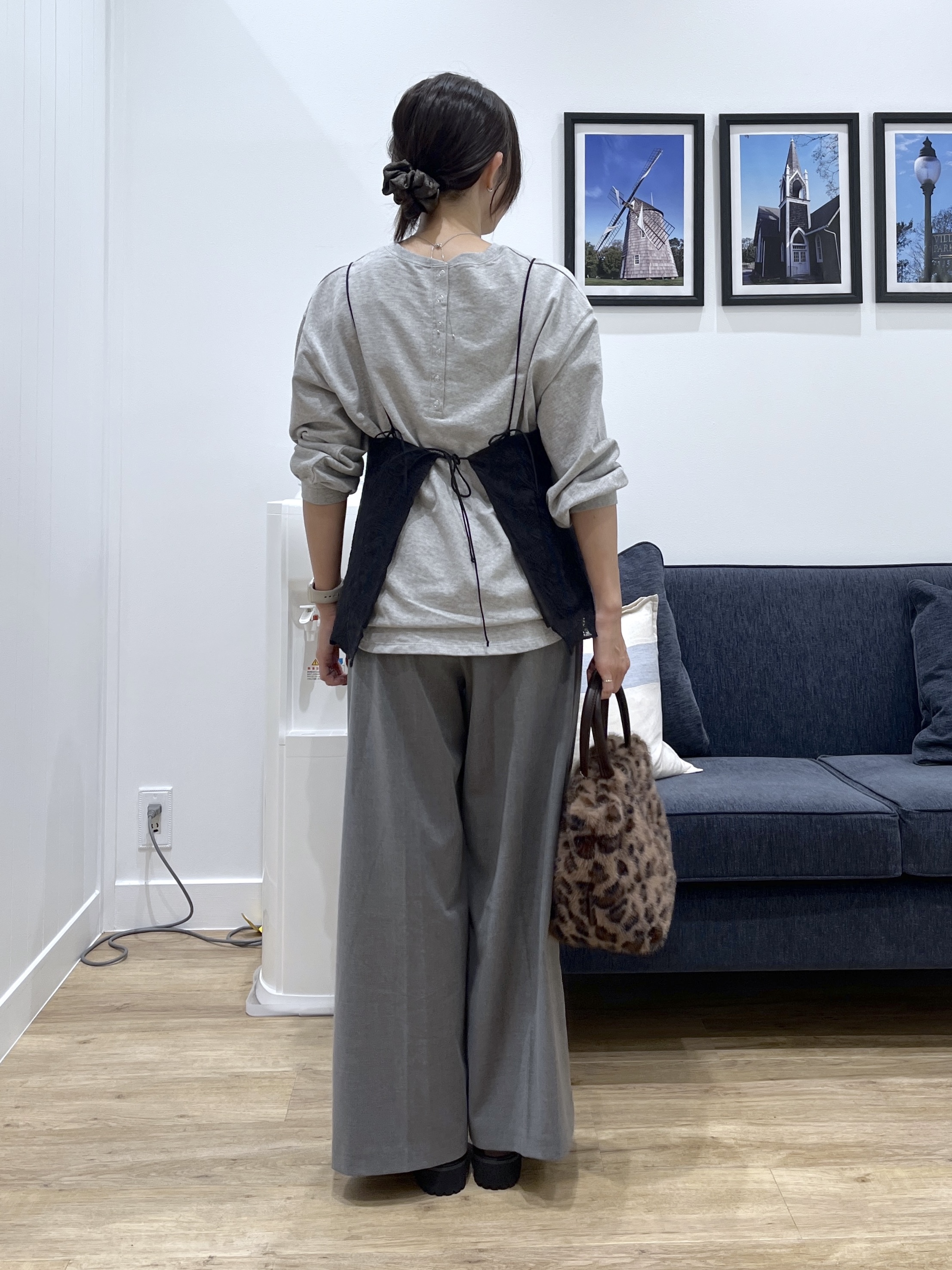 canaさんの「Dessin｜バックヘンリーカットソー長袖」を使ったコーディネート