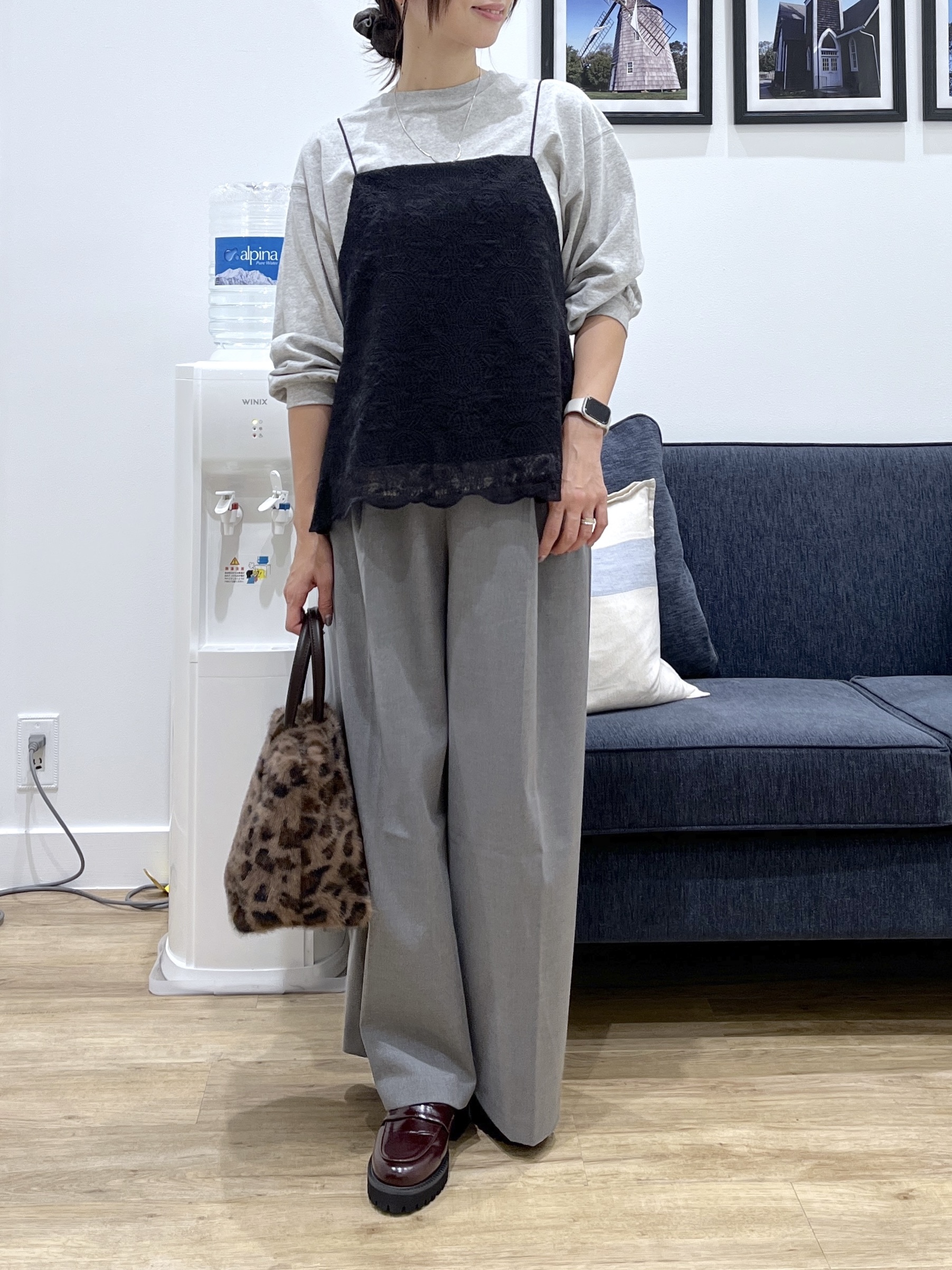 canaさんの「Dessin｜バックヘンリーカットソー長袖」を使ったコーディネート