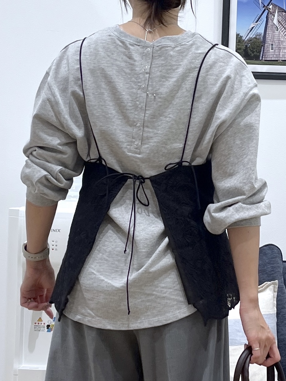 canaさんの「Dessin｜バックヘンリーカットソー長袖」を使ったコーディネート