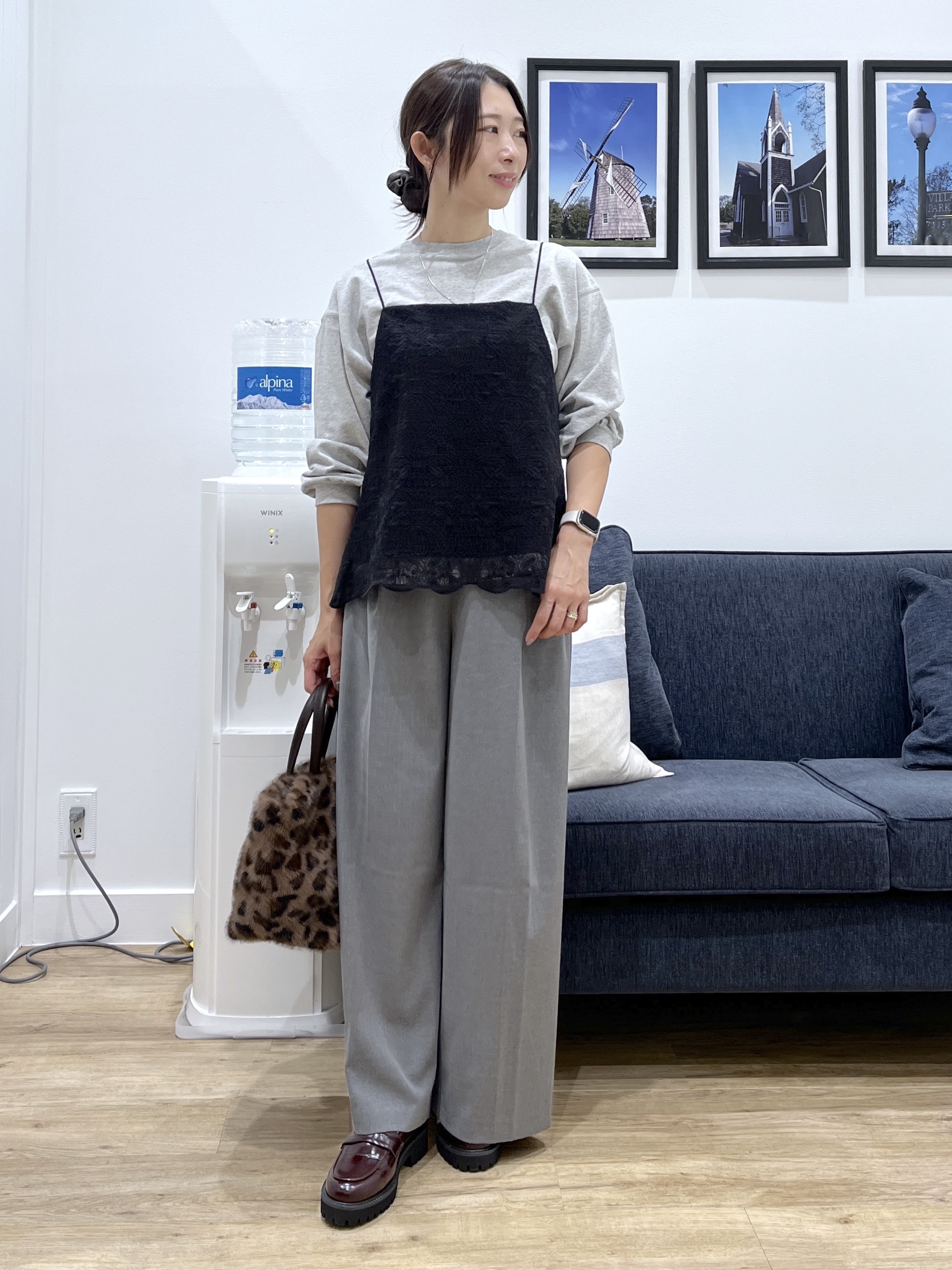 canaさんの「Dessin｜バックヘンリーカットソー長袖」を使ったコーディネート