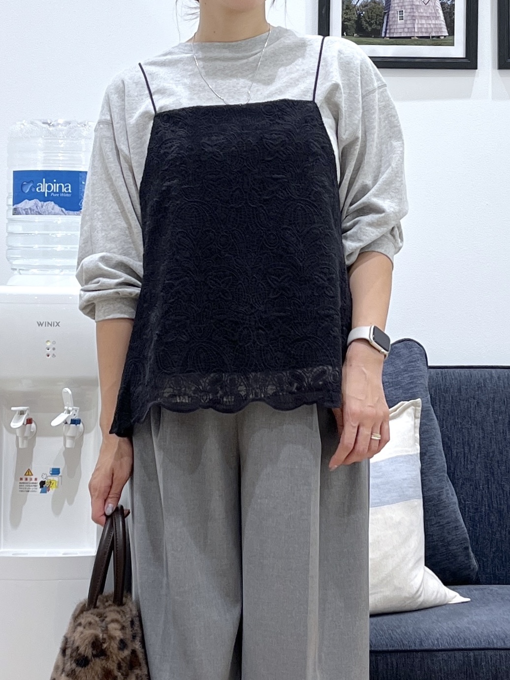 canaさんの「Dessin｜バックヘンリーカットソー長袖」を使ったコーディネート