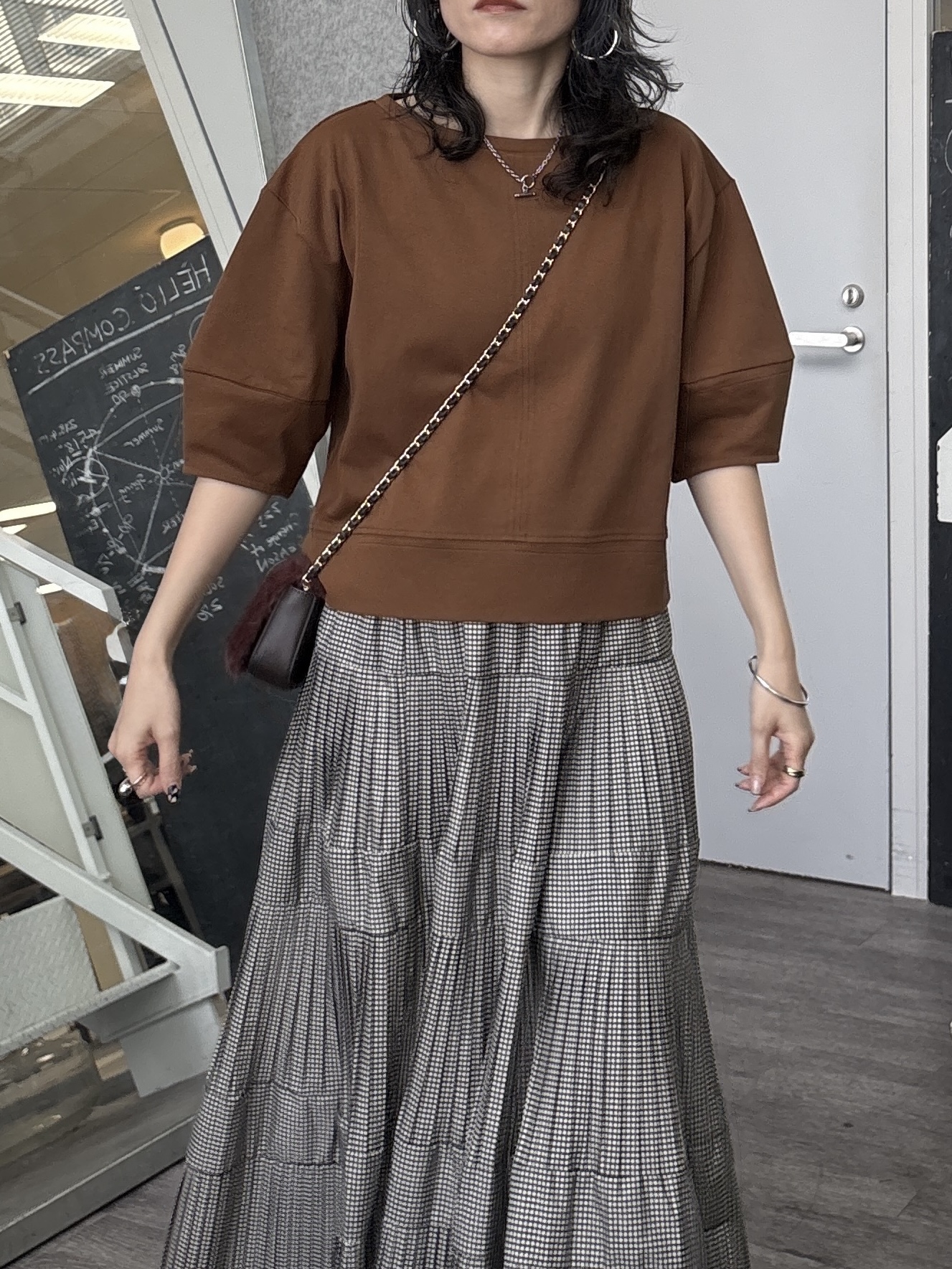 kotakiさんの「INDIVI｜ハーフスリーブフォルムカットソー【接触冷感／新色追加】」を使ったコーディネート