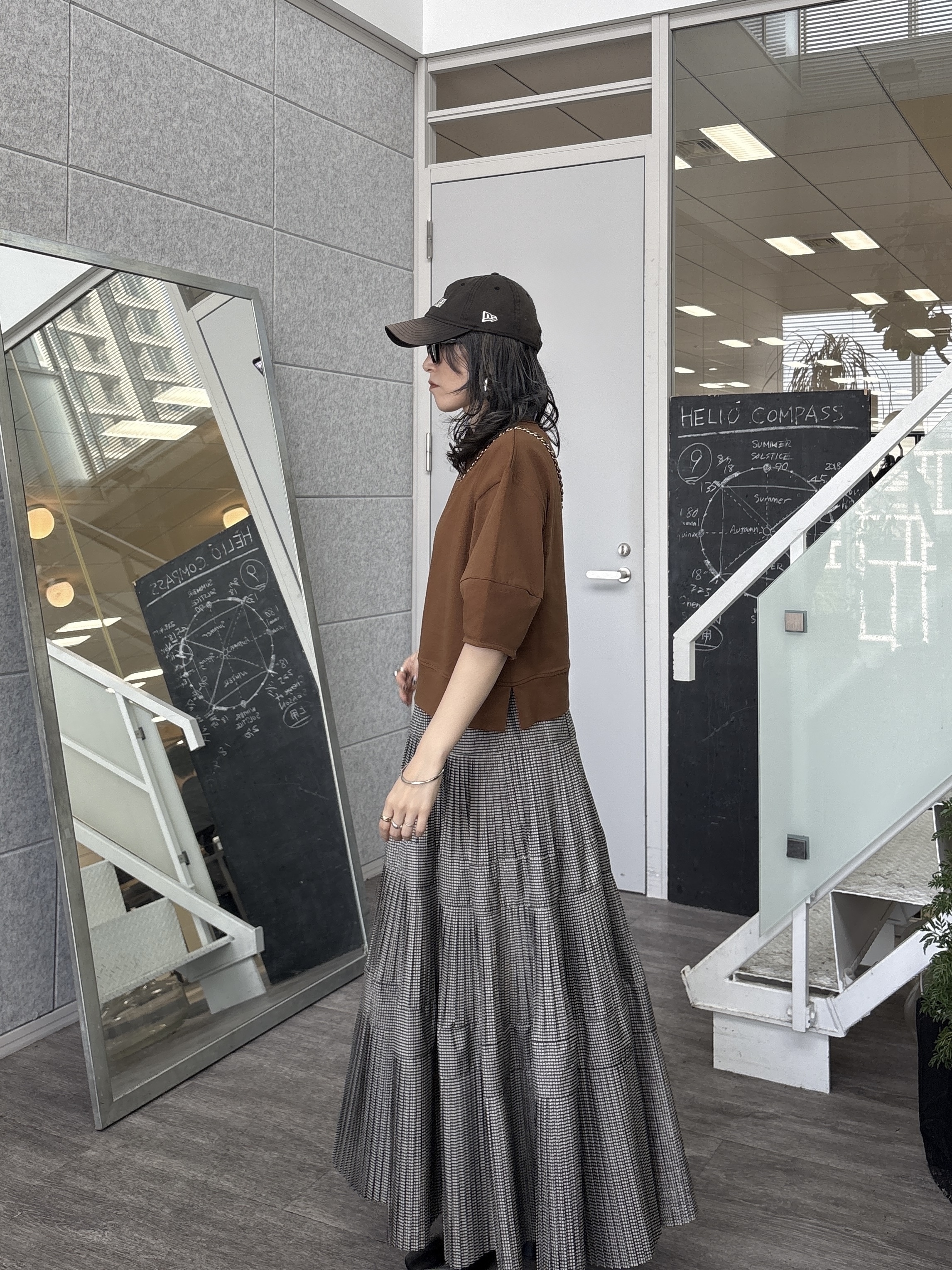 kotakiさんの「INDIVI｜ハーフスリーブフォルムカットソー【接触冷感／新色追加】」を使ったコーディネート