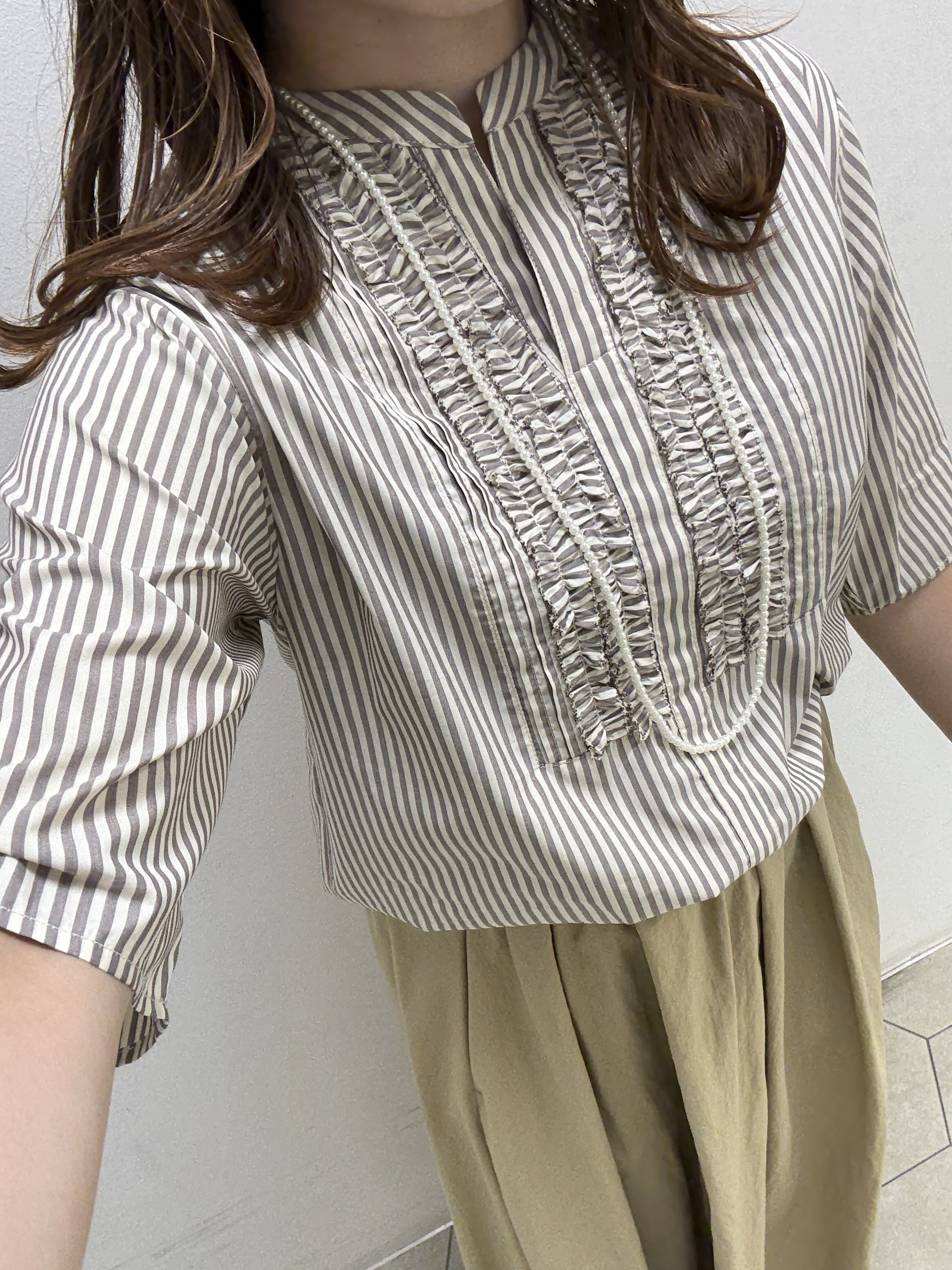 kahoさんの「INDIVI｜【撥水／裏地なし軽量】ギャザーボリュームスカート」を使ったコーディネート
