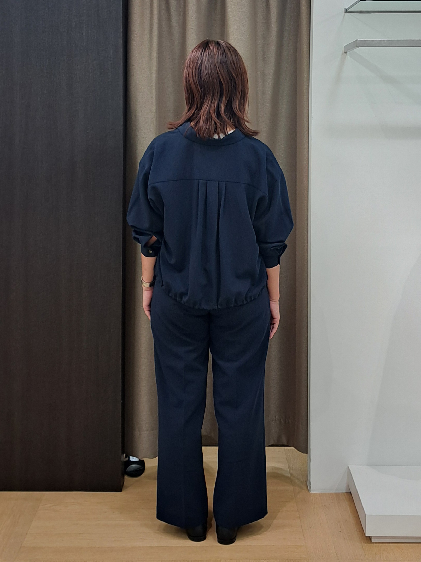 ちいさんの「UNTITLED｜【秋羽織り/セットアップ可/UVカット】エアリークールドロストシャツ」を使ったコーディネート