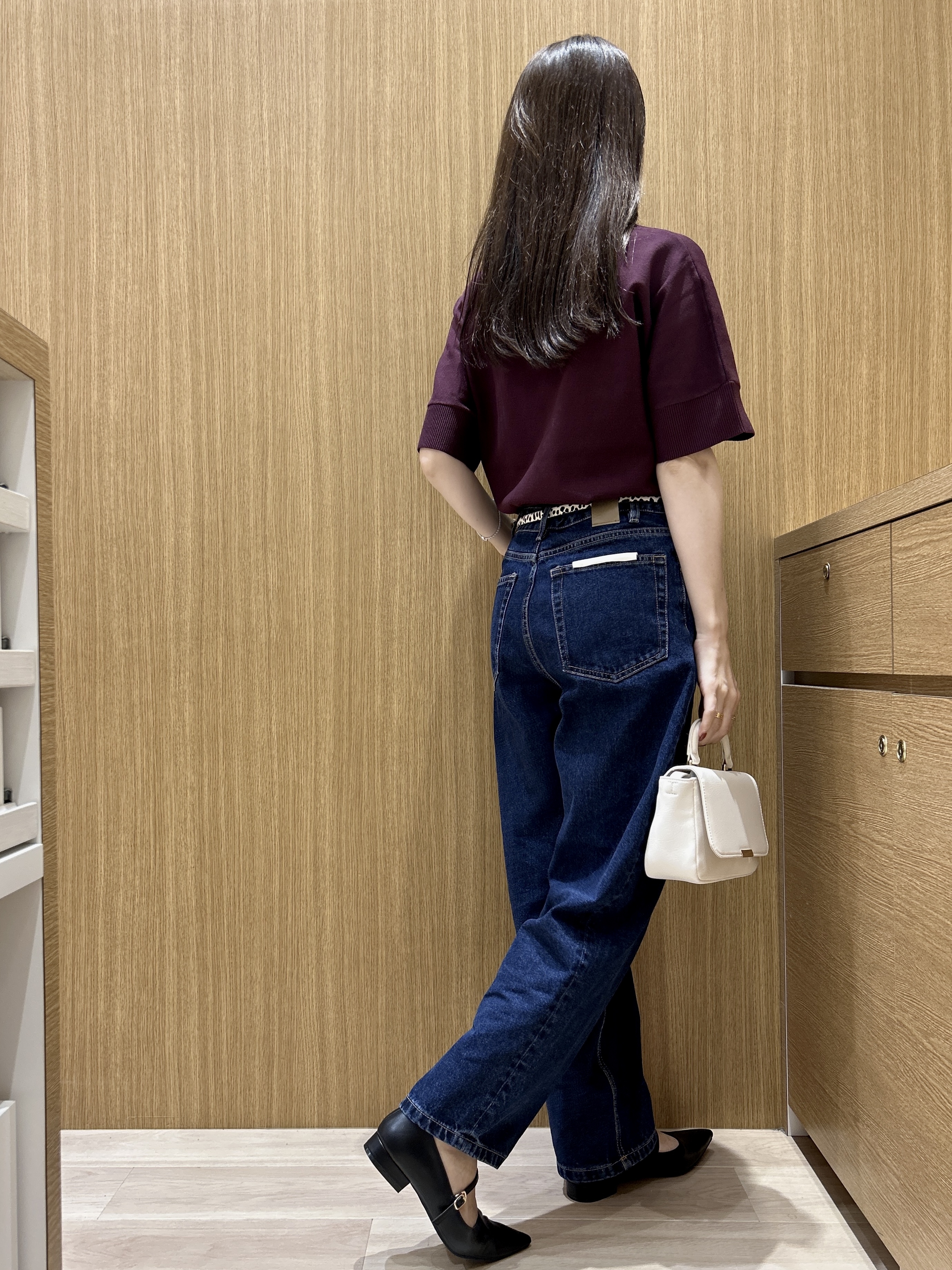 maiさんの「OPAQUE.CLIP｜2WAY衿ドッキングニット《洗濯機OK》」を使ったコーディネート