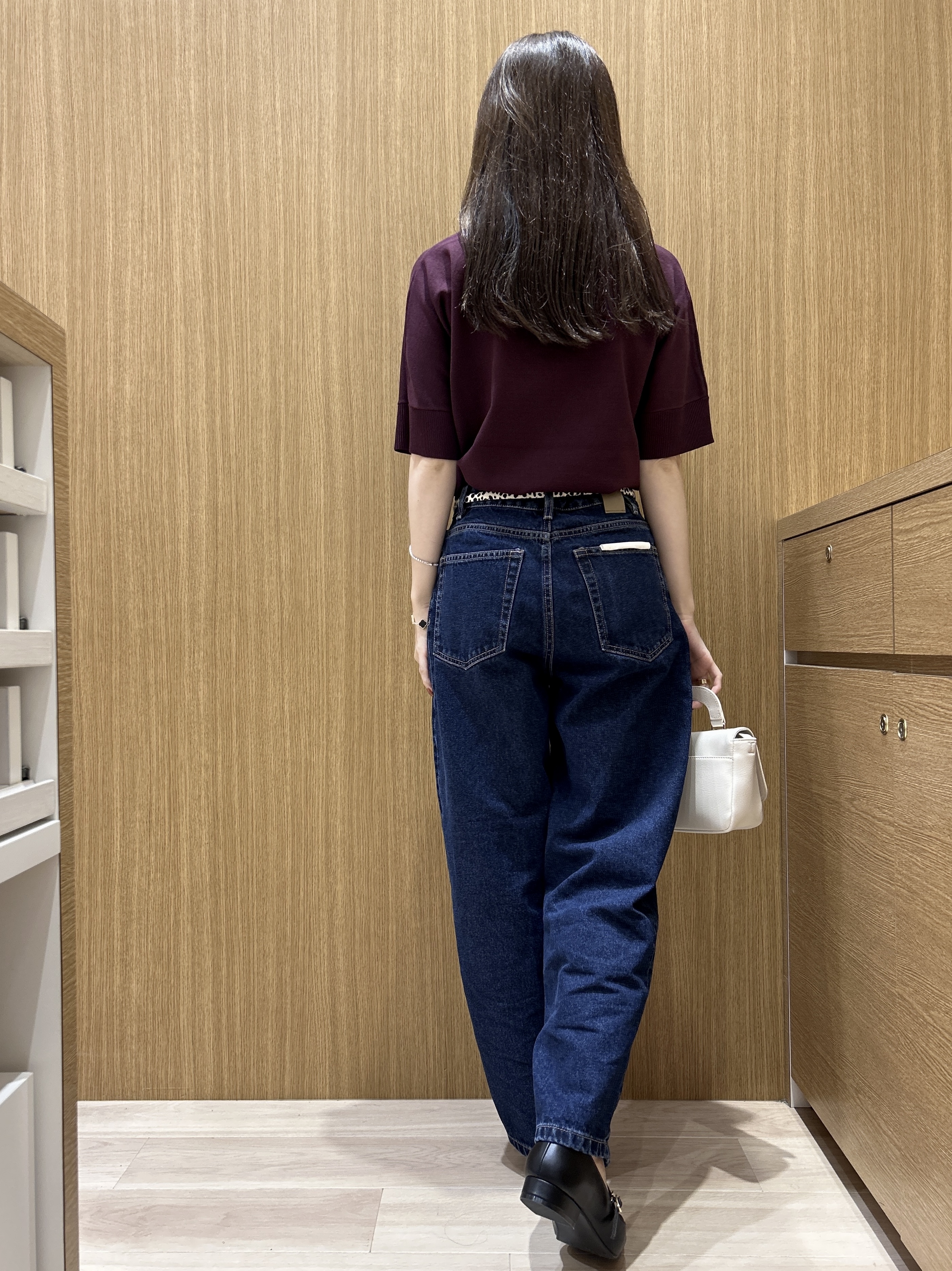maiさんの「OPAQUE.CLIP｜2WAY衿ドッキングニット《洗濯機OK》」を使ったコーディネート