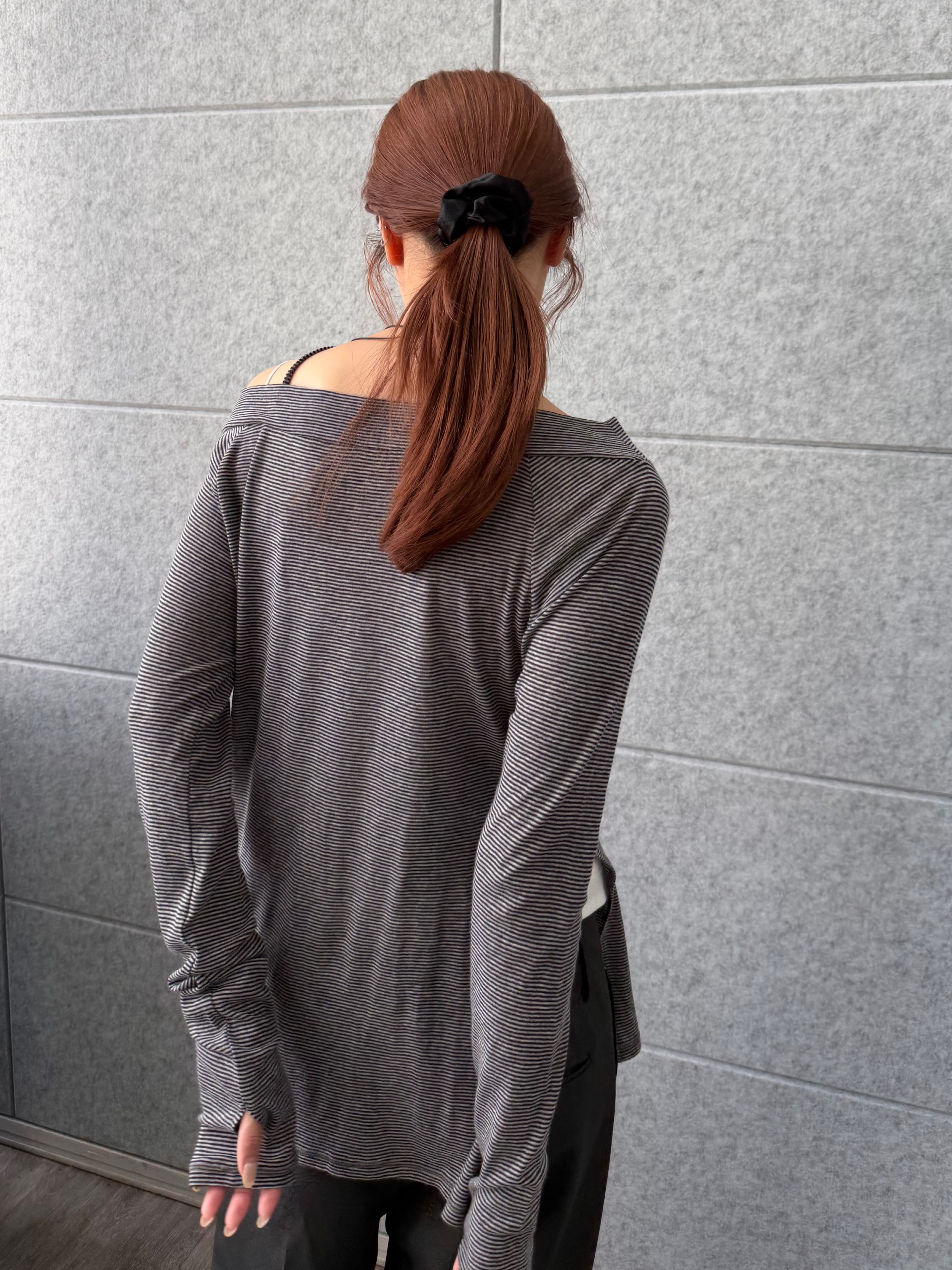 kanamiさんの「CODE A｜tie neck boat top」を使ったコーディネート