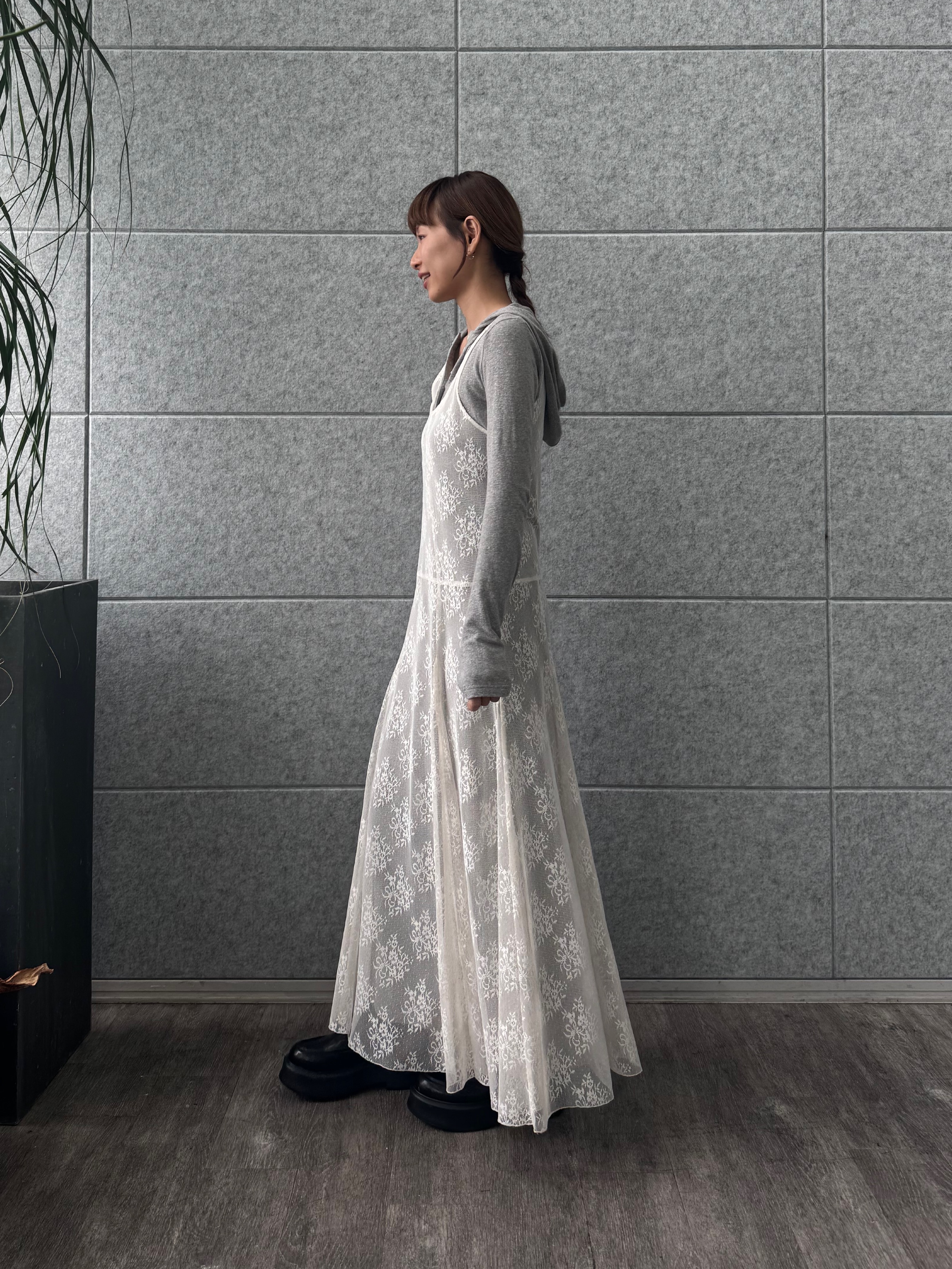 designer yukaさんの「CODE A｜UKI UKI＊CODE A｜hooded jersey dress」を使ったコーディネート