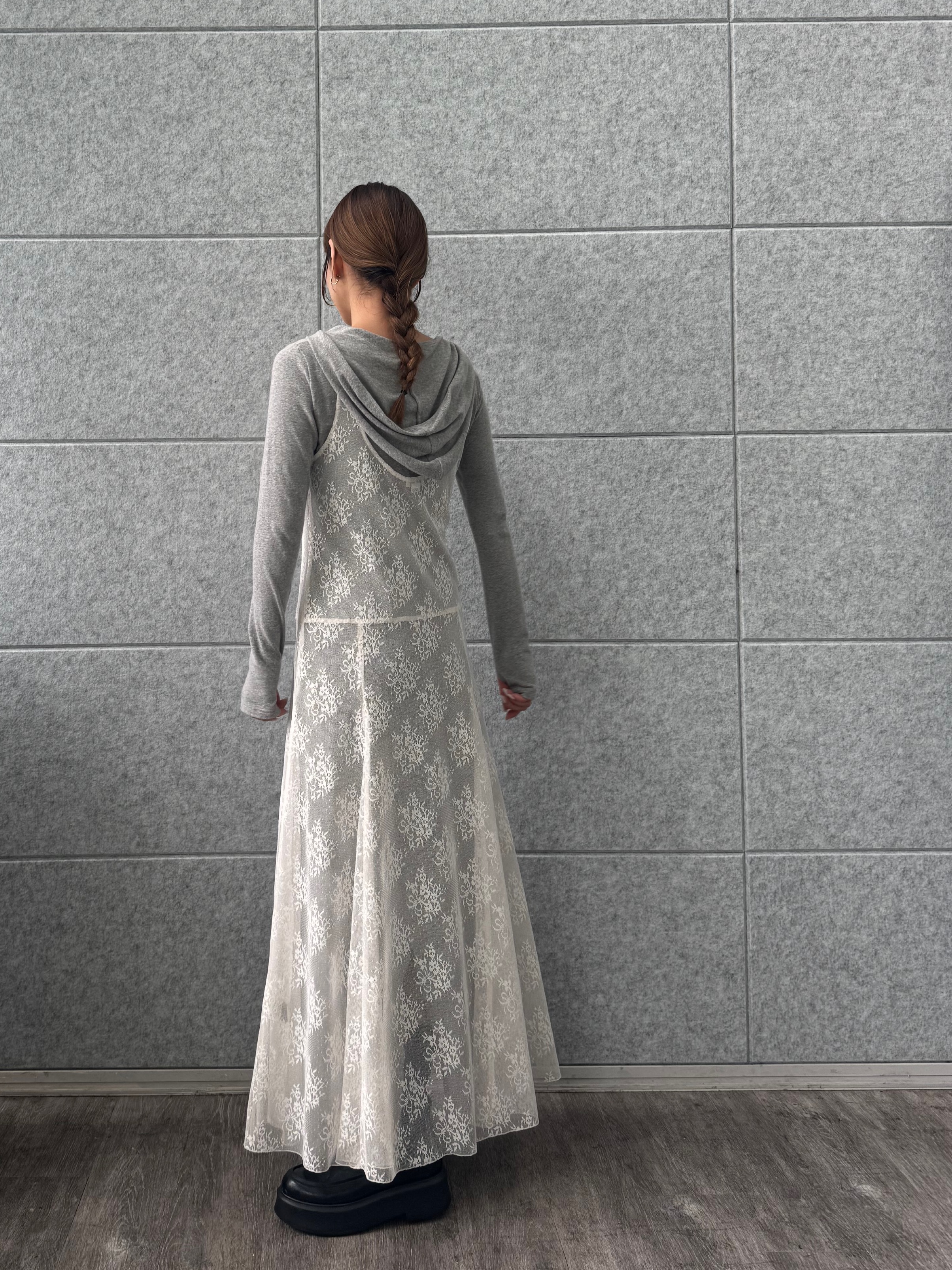 designer yukaさんの「CODE A｜UKI UKI＊CODE A｜hooded jersey dress」を使ったコーディネート