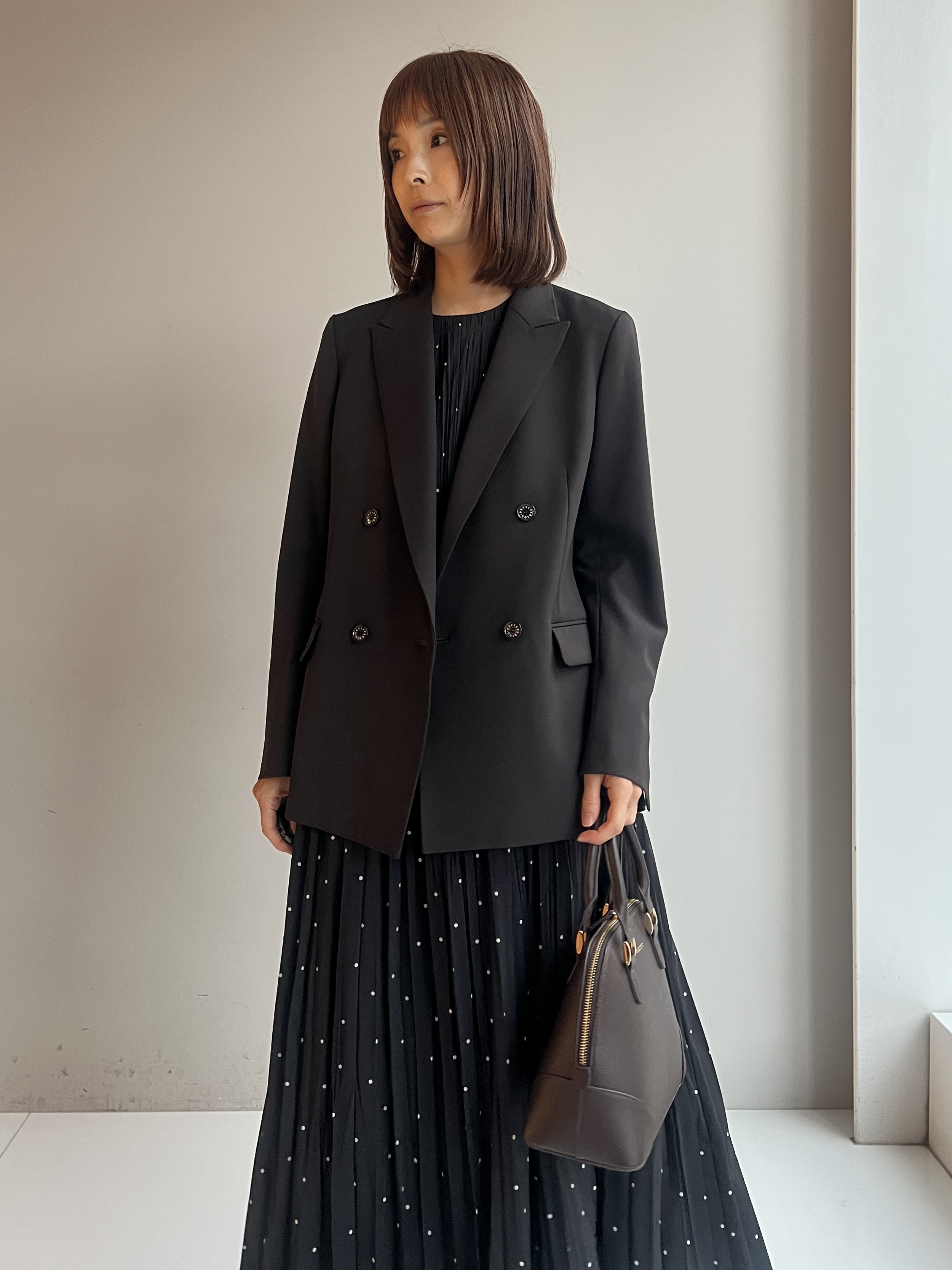 misaさんの「DRESSTERIOR｜【セットアップ可】ブラックダブルジャケット」を使ったコーディネート
