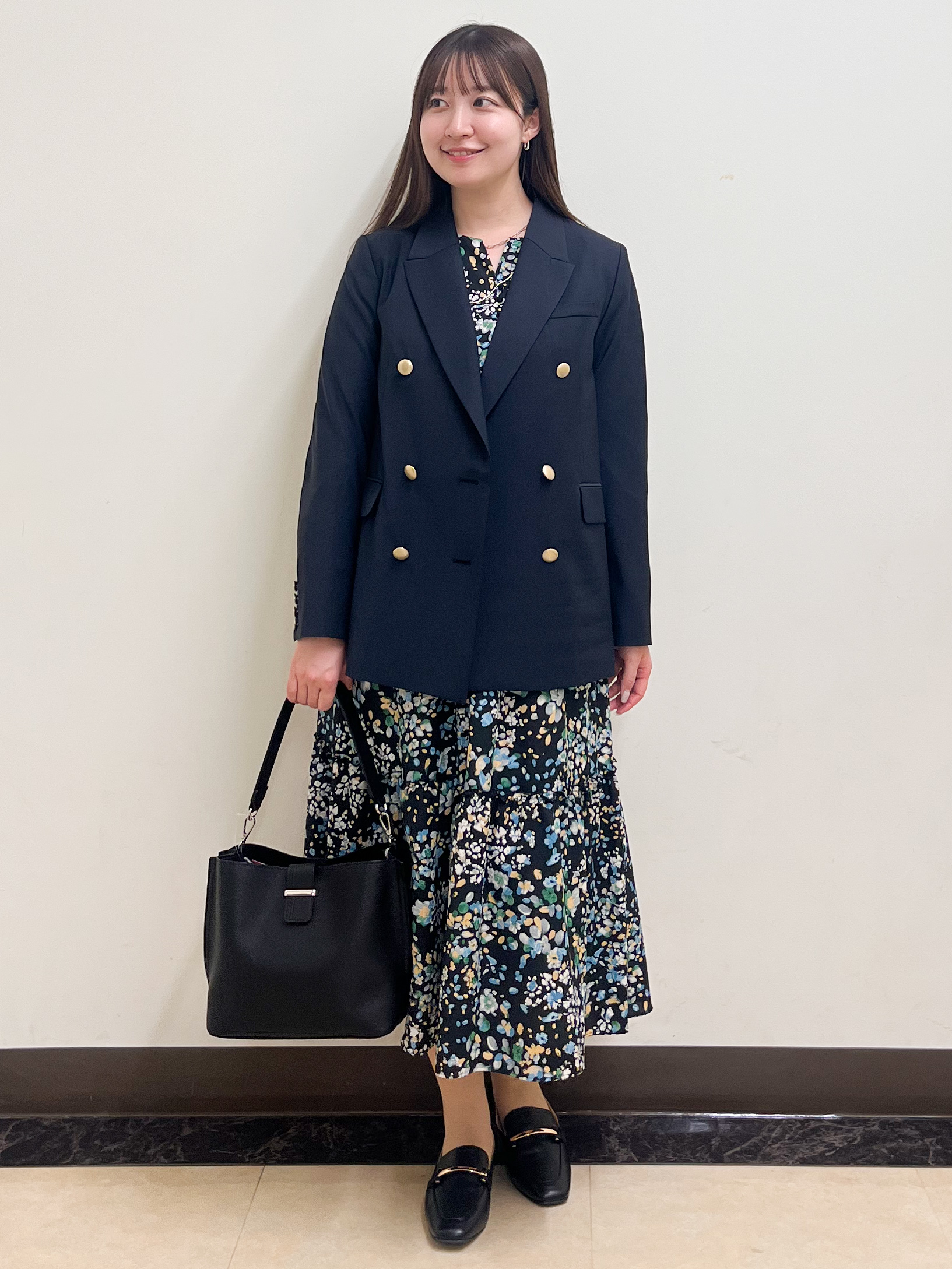 mikikoさんの「Reflect｜【通勤】ダブルブレザージャケット」を使ったコーディネート