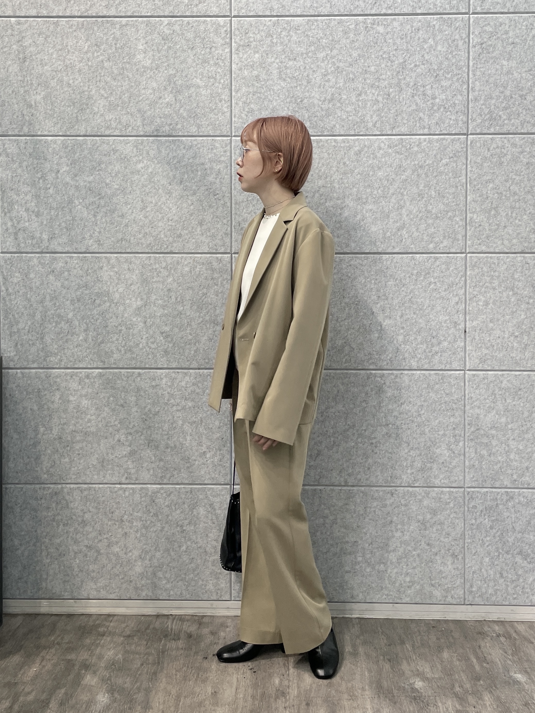mikuさんの「INDIVI｜Comfy Set Up｜ダブルブレストイージージャケット【セットアップ対応／通勤／カセット服】」を使ったコーディネート