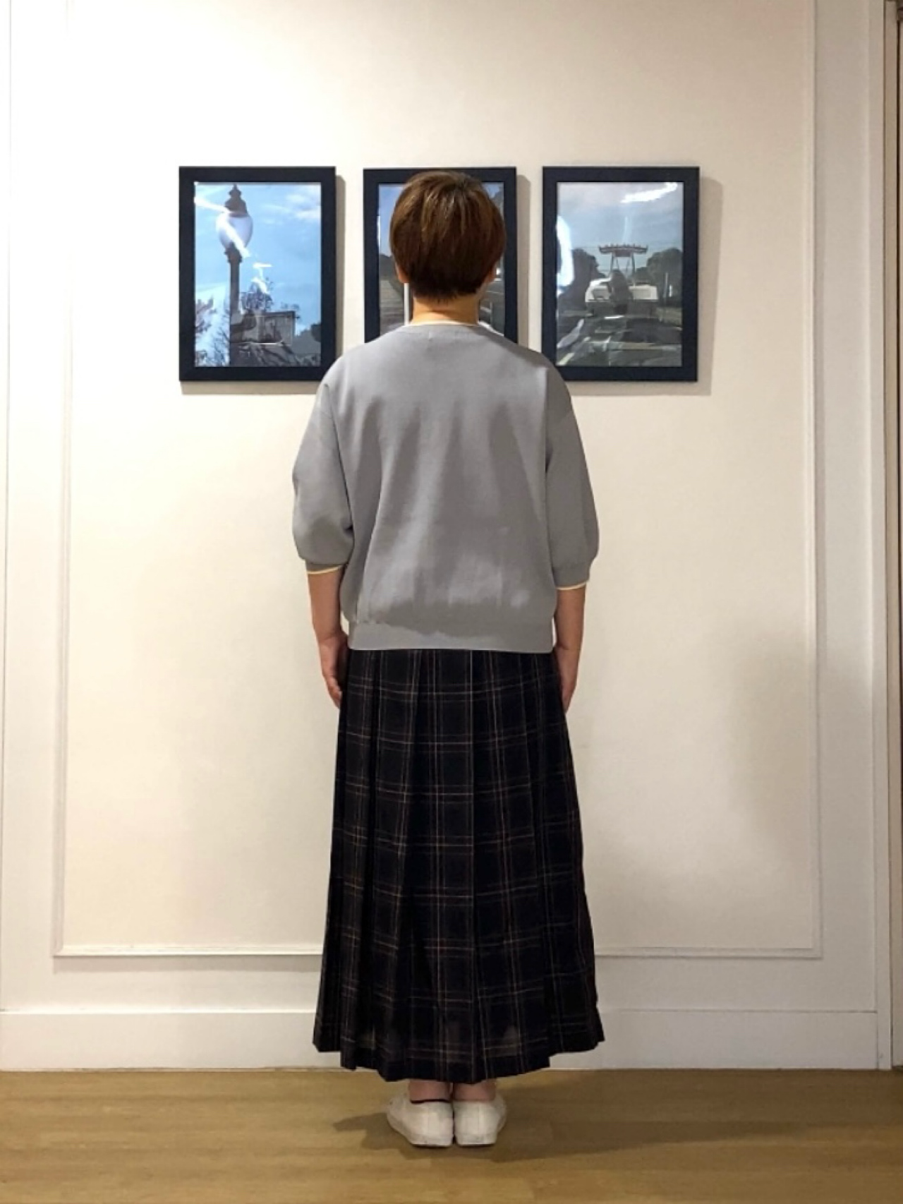 Hiroさんの「Dessin｜【UVカット/洗濯機OK】6分袖配色ニット」を使ったコーディネート